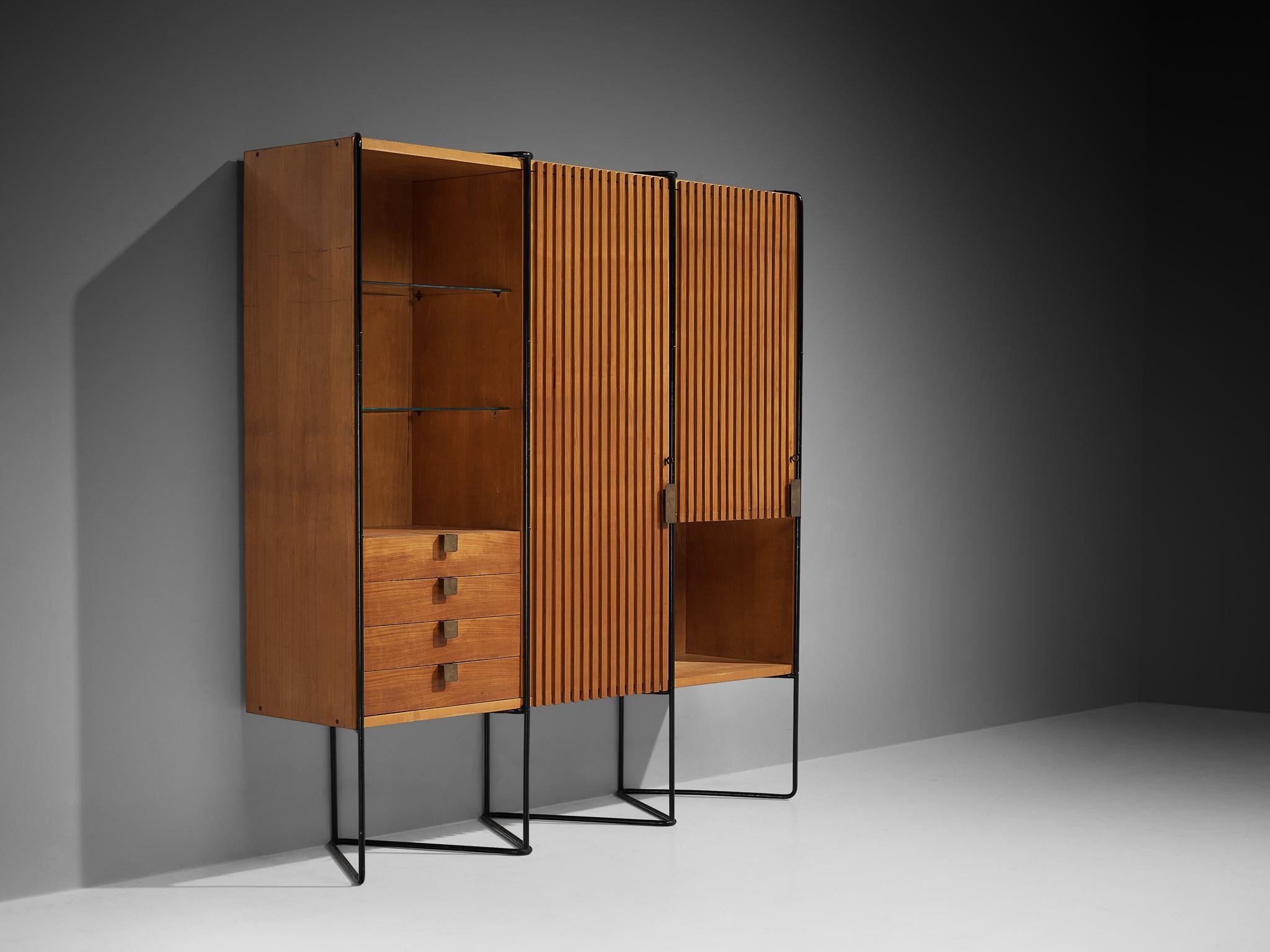 Taichiro Nakay (Nakai), sideboard, coated steel, cherry, brass, glass, circa 1955 

Taichiro Nakay is an incredibly talented Japanese designer who is mostly known for his participation at the Selettiva del Mobili competition in Cantù. During the