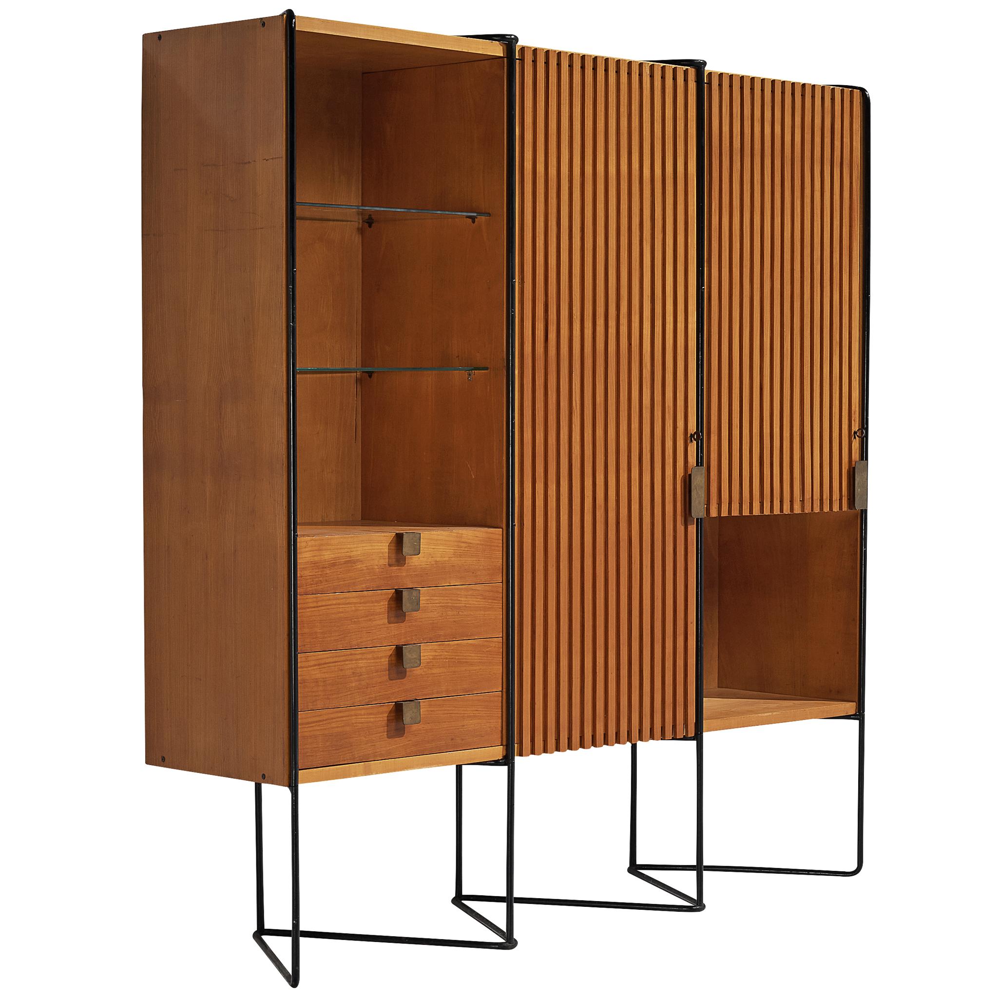 Taichiro Nakay for La Permanente Mobili Wall Cabinet in Cherry For Sale