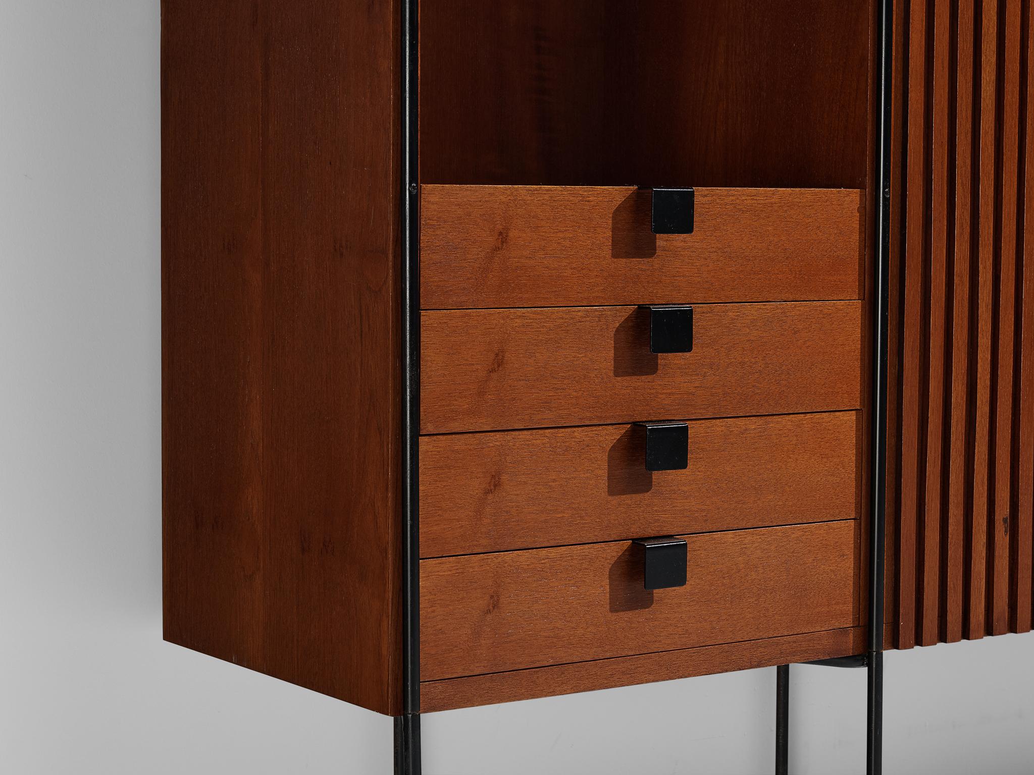 Mid-Century Modern Taichiro Nakay for La Permanente Mobili Wall Cabinet in Teak