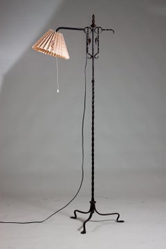 Taidetakomo A. Hakkarainen, finnische Stehlampe aus Schmiedeeisen aus den 1930er Jahren