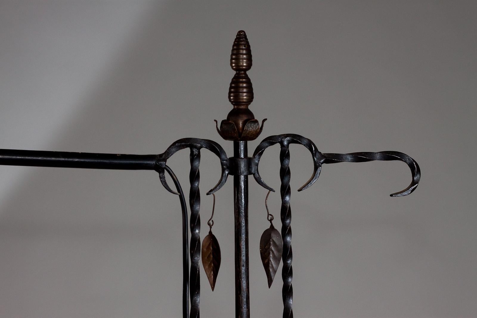 Mid-20th Century Taidetakomo A. Hakkarainen, Finnish 1930's wrought iron floor lamp For Sale