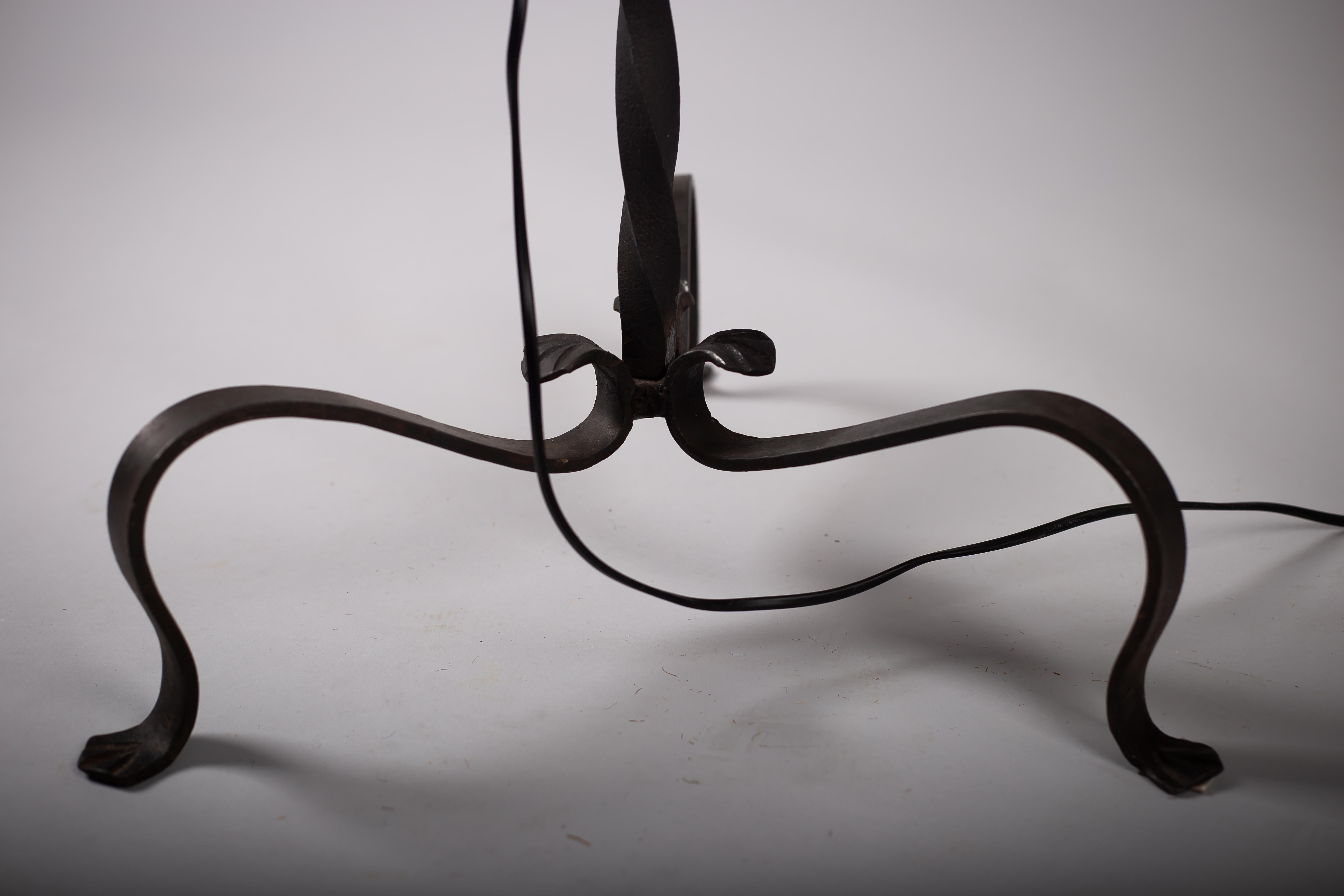 Taidetakomo Antti Hakkarainen, Finnish 1930s Wrought Iron Floor Lamp For Sale 2