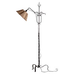 Taidetakomo Antti Hakkarainen, Finnish 1930s Wrought Iron Floor Lamp