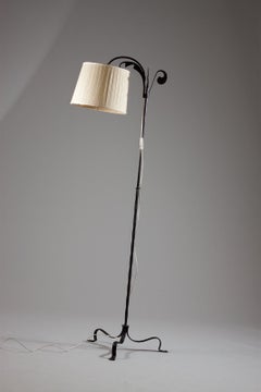 Taidetakomo Hakkarainen, Finnish 1930's wrought iron floor lamp