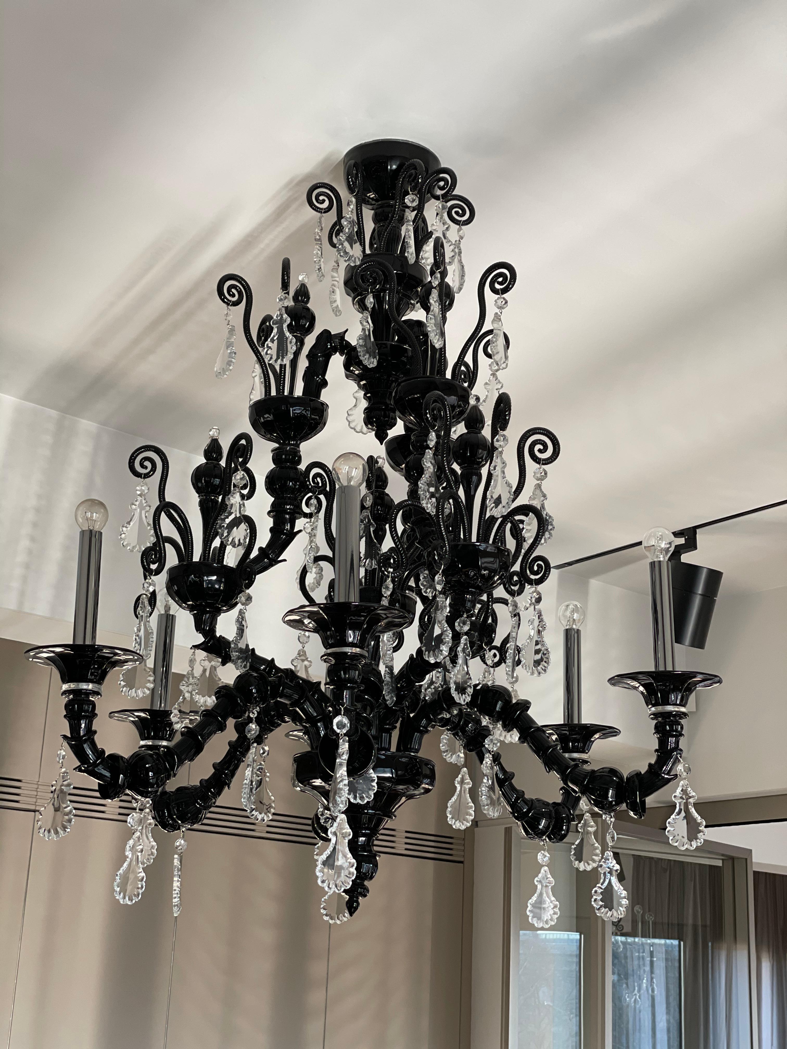 TAIF 535/06 Eight Italian Crystal Chandeliers by Barovier&Toso 6