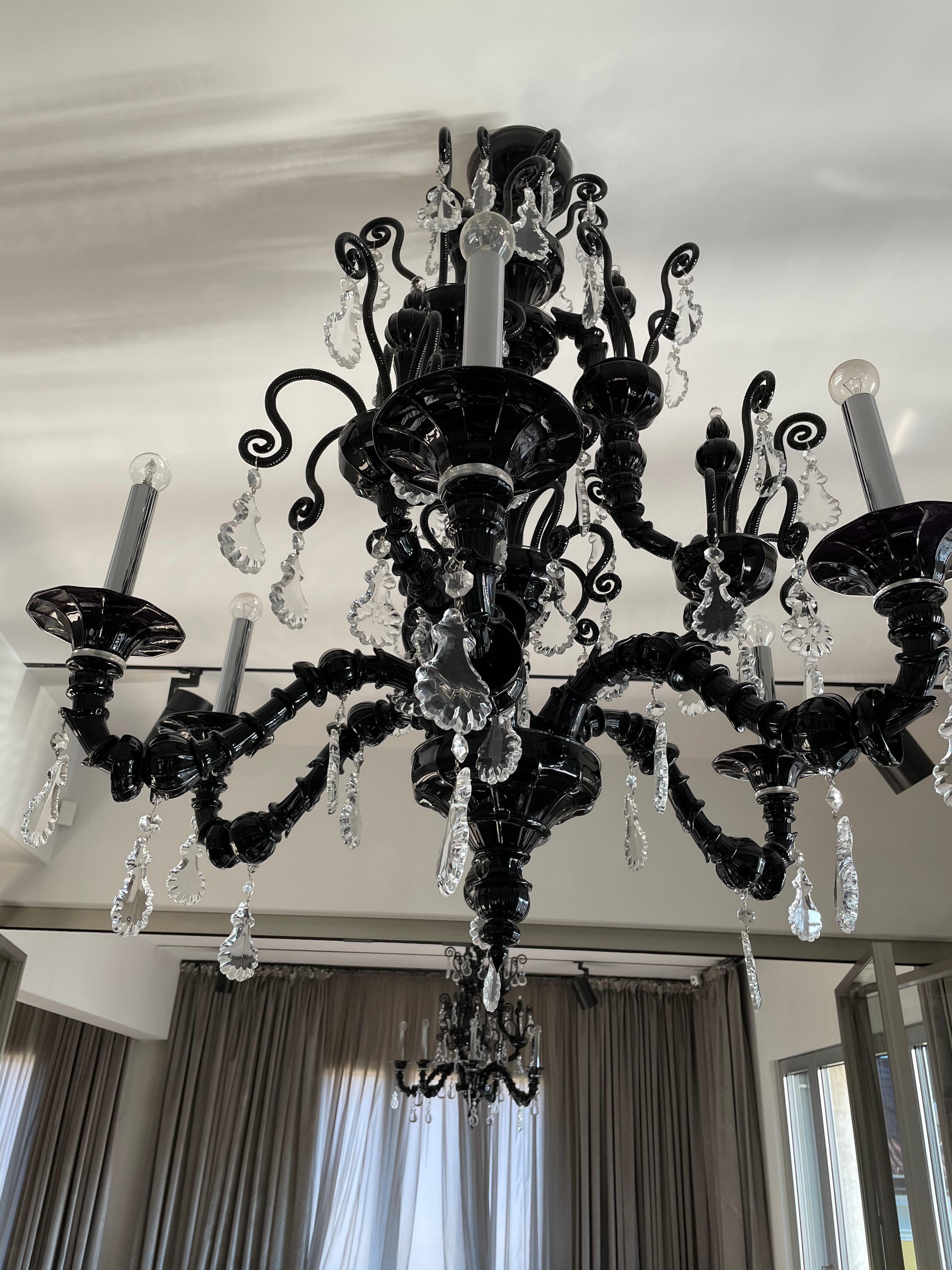 TAIF 535/06 Eight Italian Crystal Chandeliers by Barovier&Toso 9