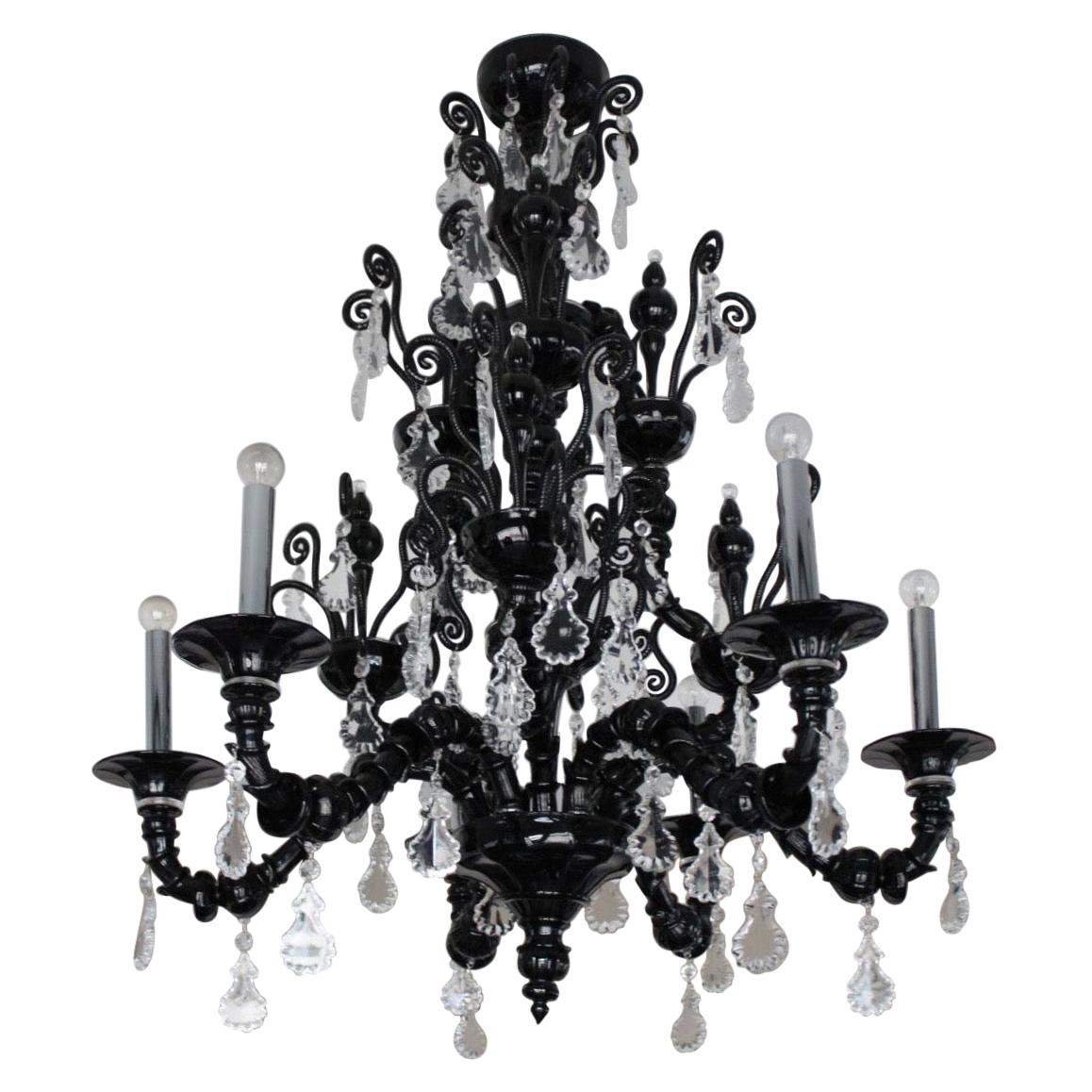 TAIF 535/06 Eight Italian Crystal Chandeliers by Barovier&Toso