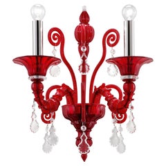 Taif 5350 02 Wall Sconce in Glass with Chrome, by Barovier&Toso