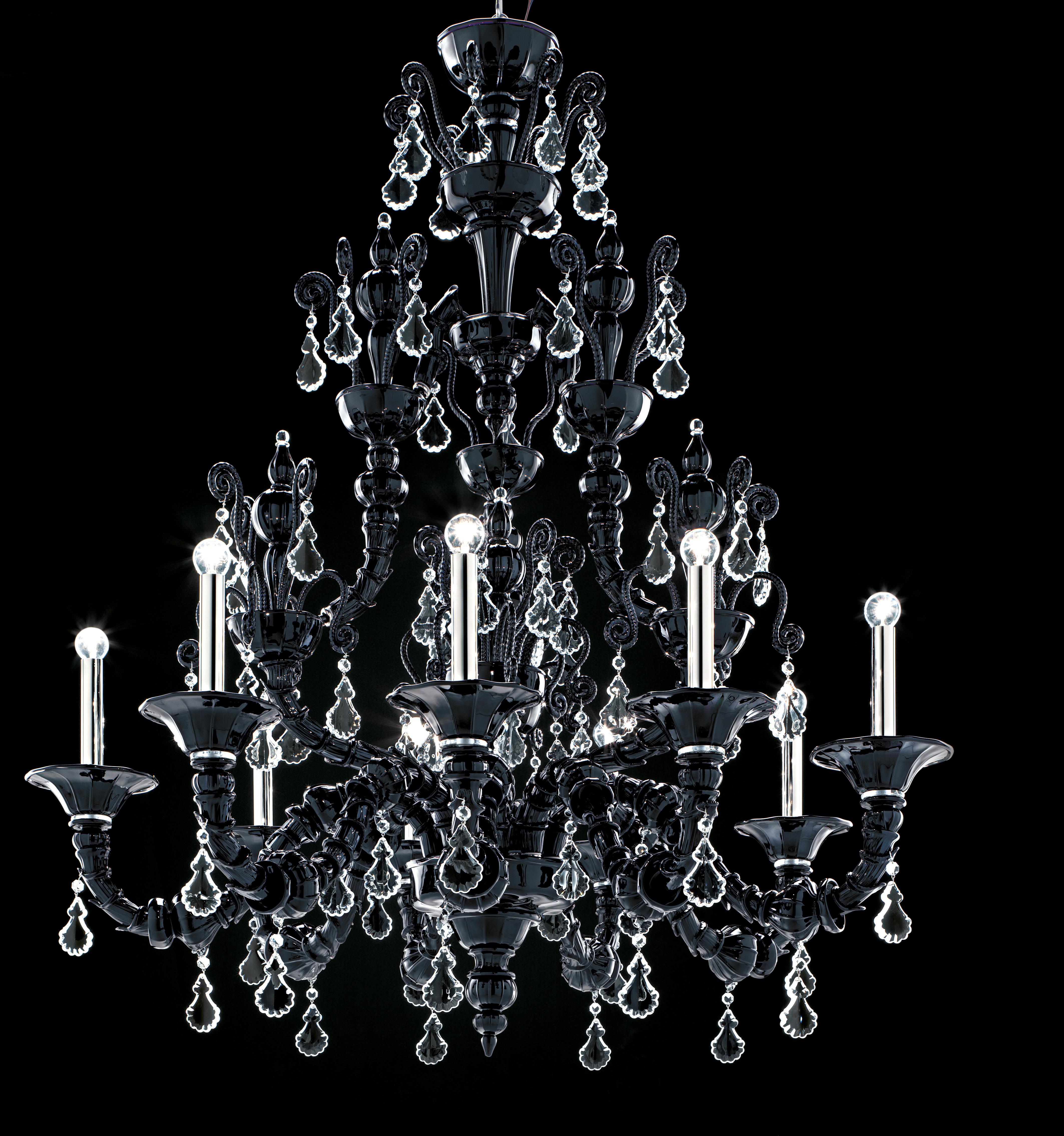 Taif 5350 09 Chandelier in Glass with Chrome, by Barovier&Toso 37