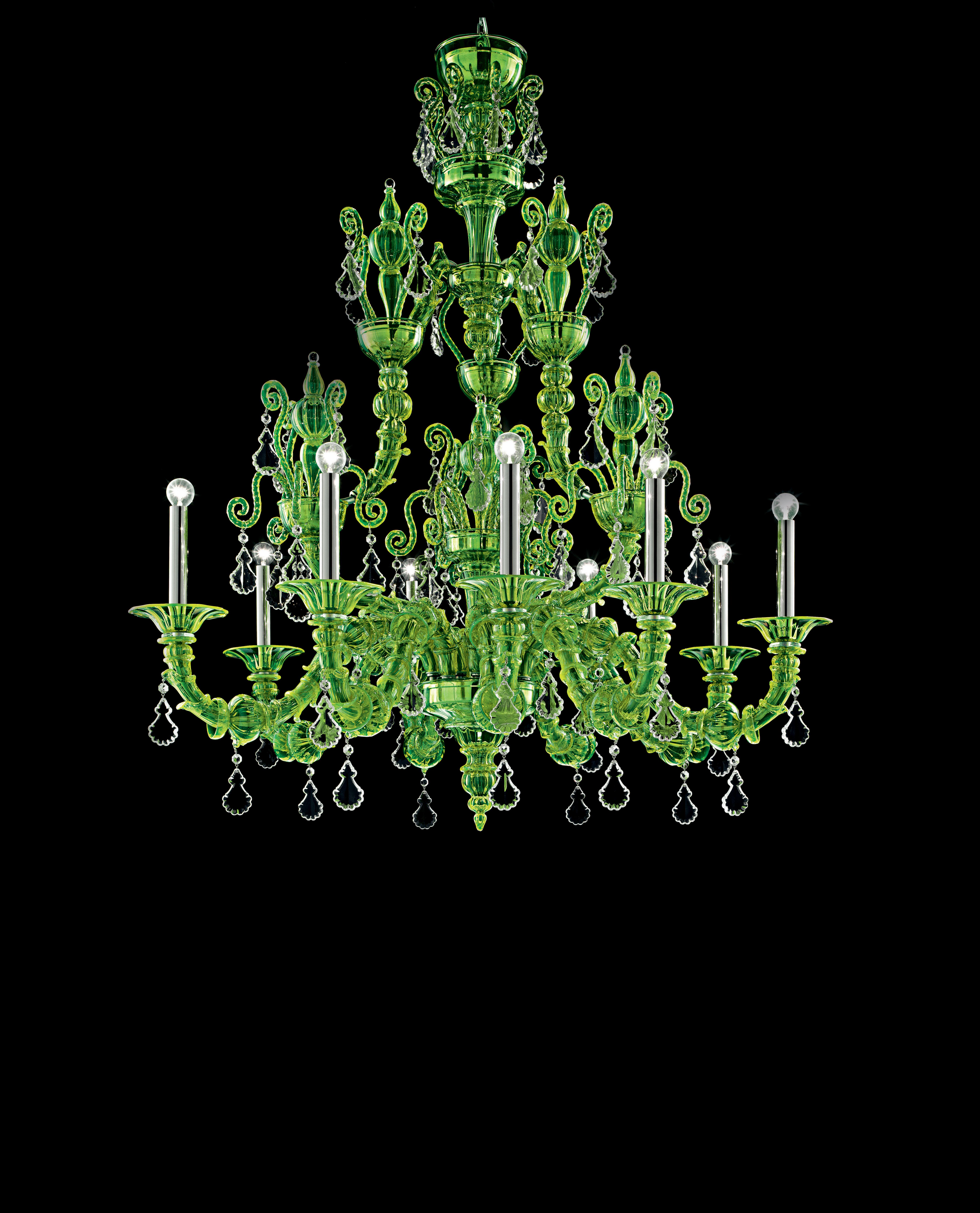 Taif 5350 09 Chandelier in Glass with Chrome, by Barovier&Toso 41