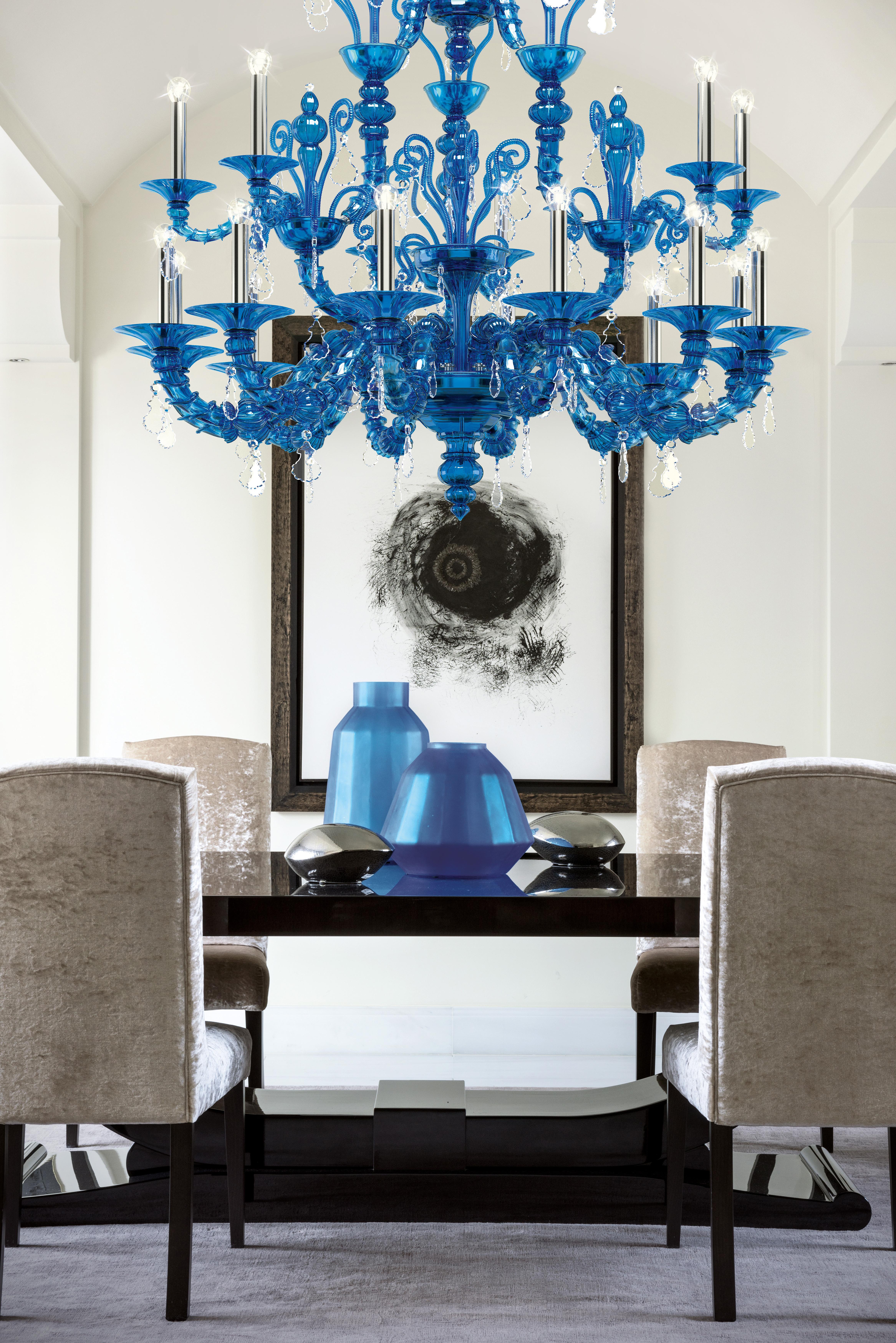 Taif 5350 09 Chandelier in Glass with Chrome, by Barovier&Toso 43