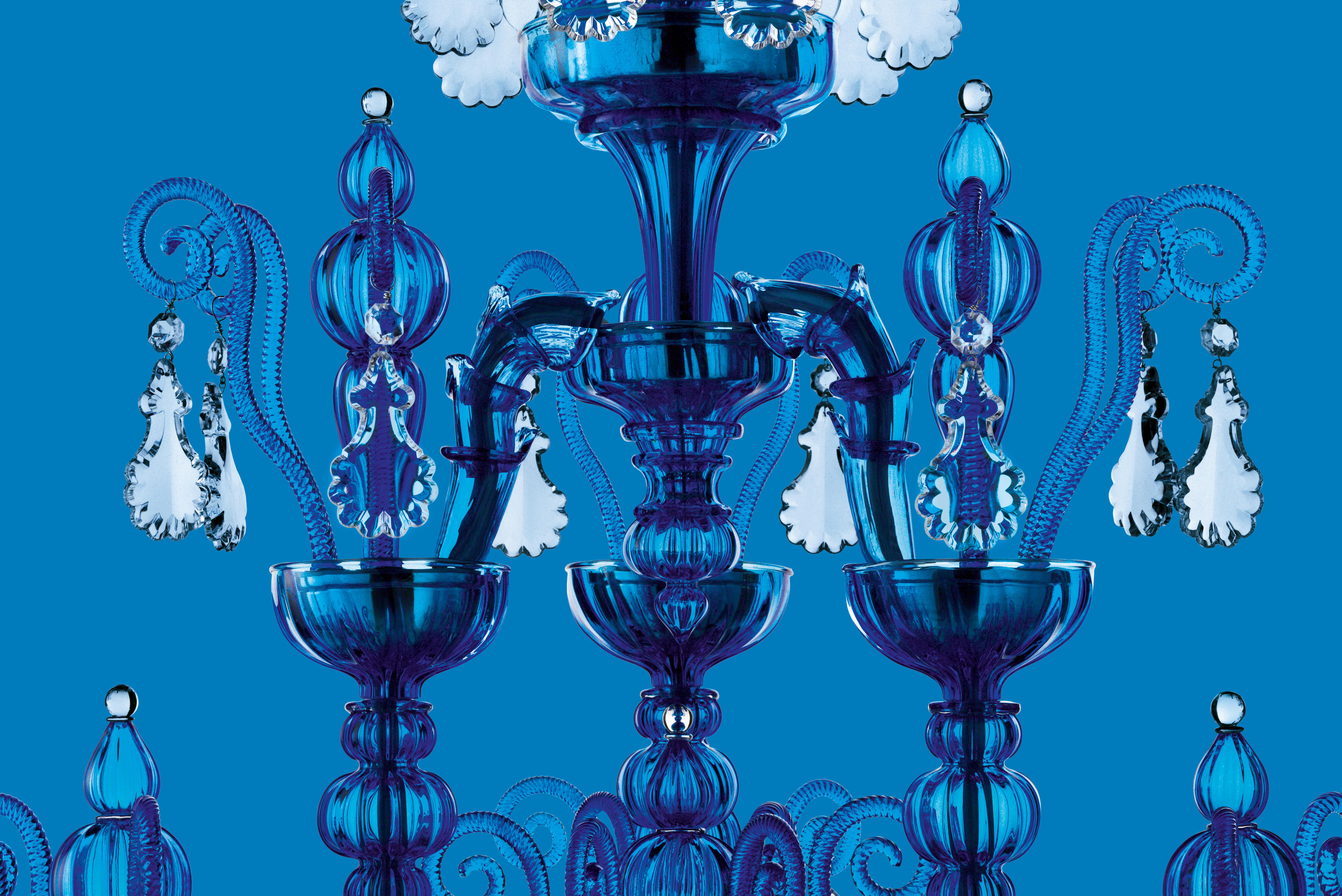 Taif 5350 09 Chandelier in Glass with Chrome, by Barovier&Toso 44