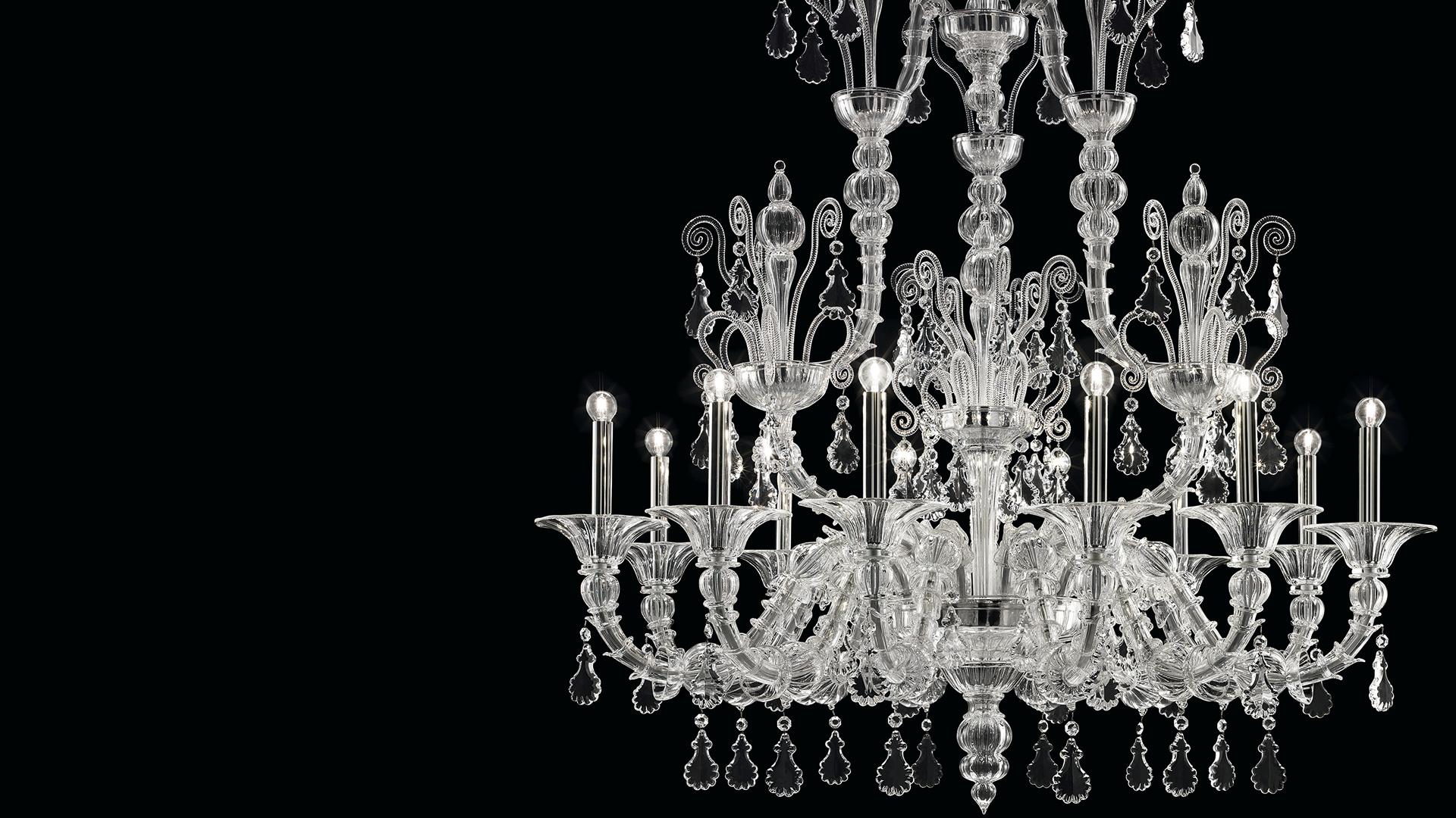 Taif 5350 12 Chandelier in Gold Glass, by Barovier&Toso 7