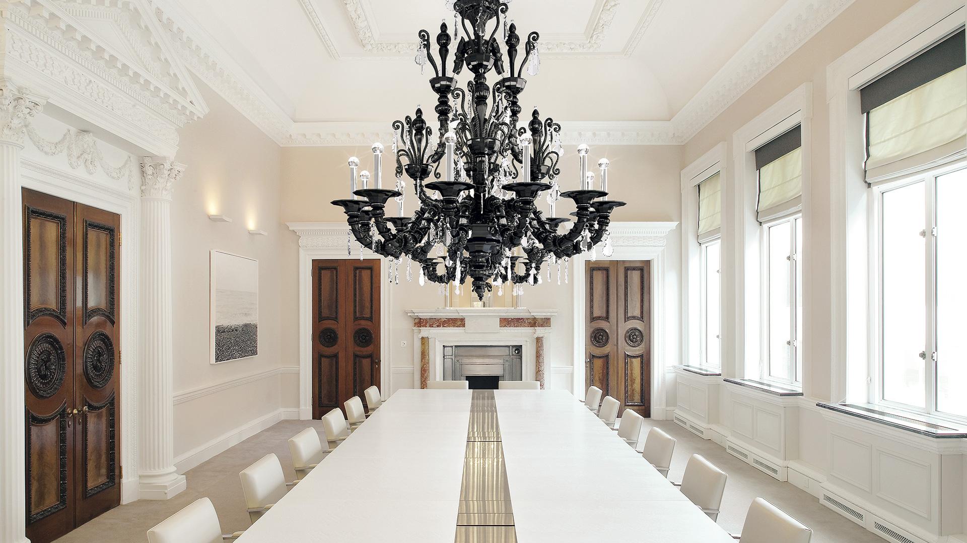 Taif 5350 12 Chandelier in Gold Glass, by Barovier&Toso 1