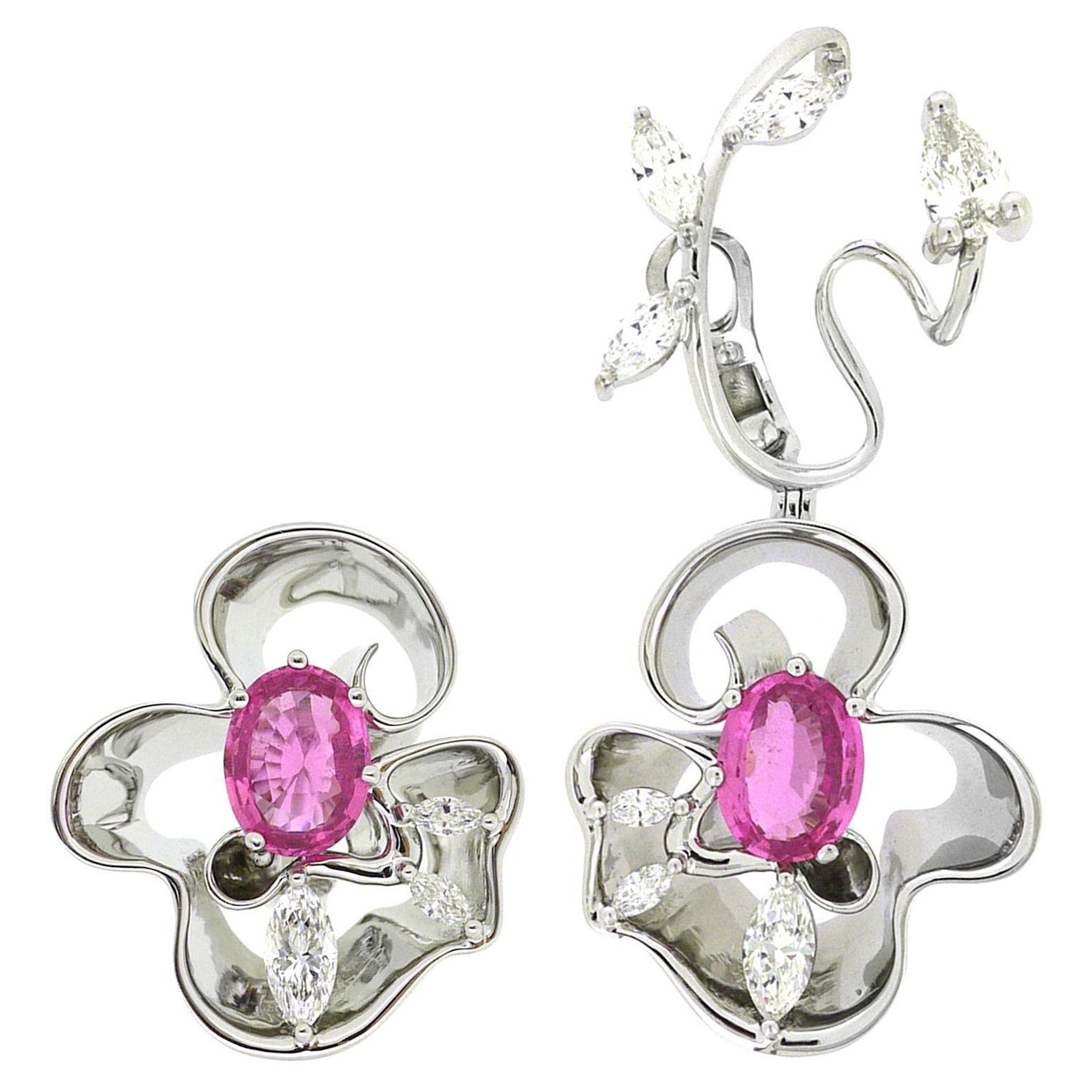 Taif Ohrringe mit Rosenmuster im Angebot