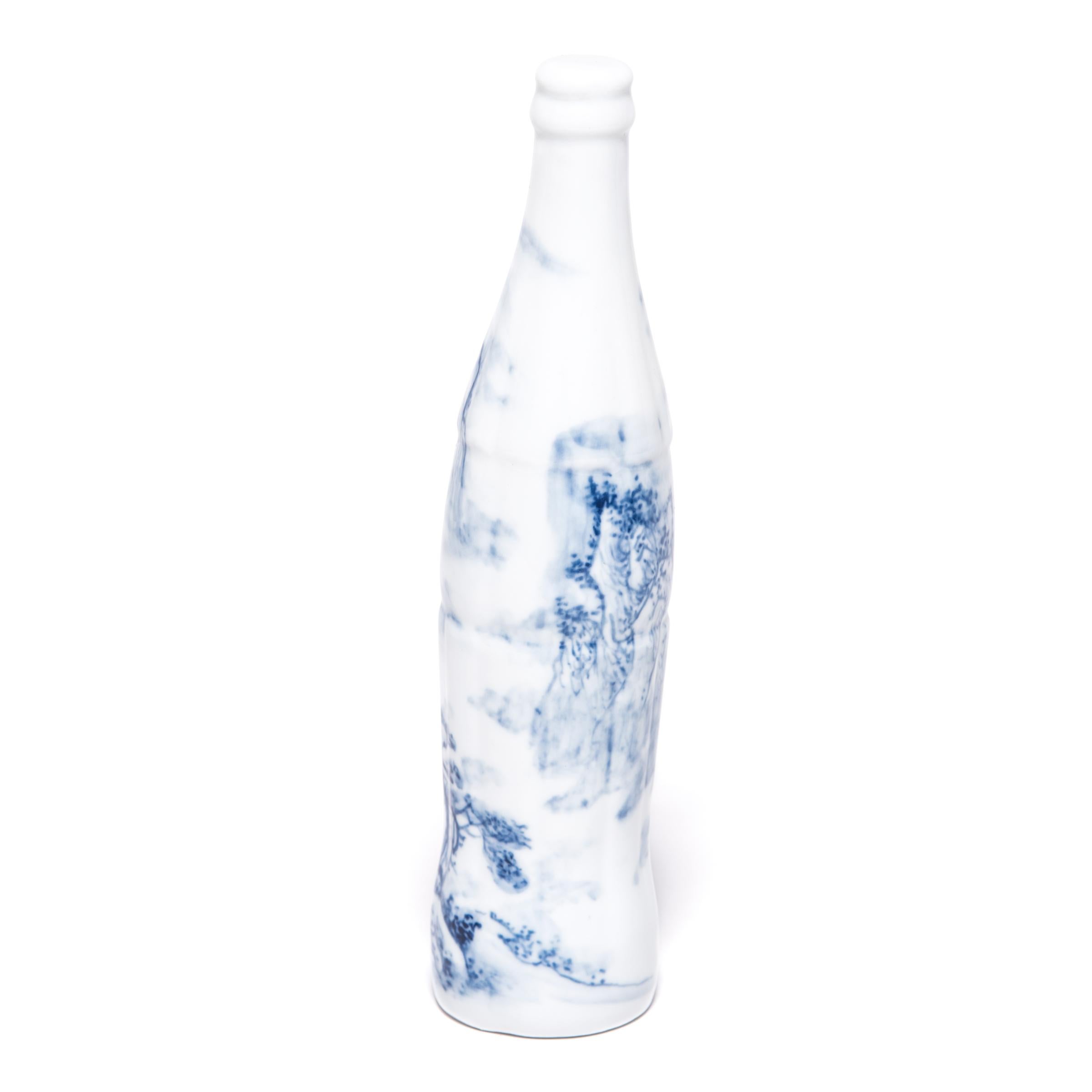 „Shan Shui“-Porzellan Cola-Flasche (Pop-Art), Sculpture, von Taikkun Li