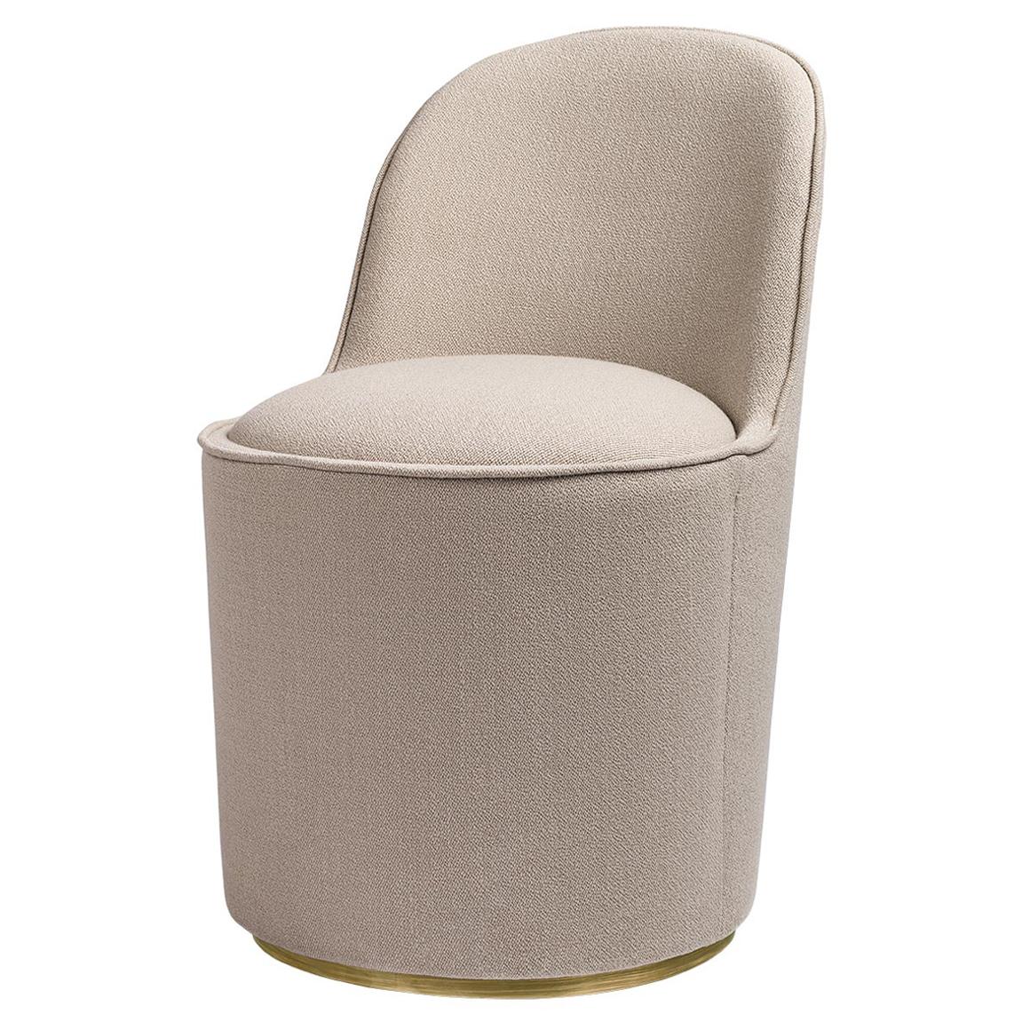 Tail Lounge Chair, High Back, Brass Base For Sale