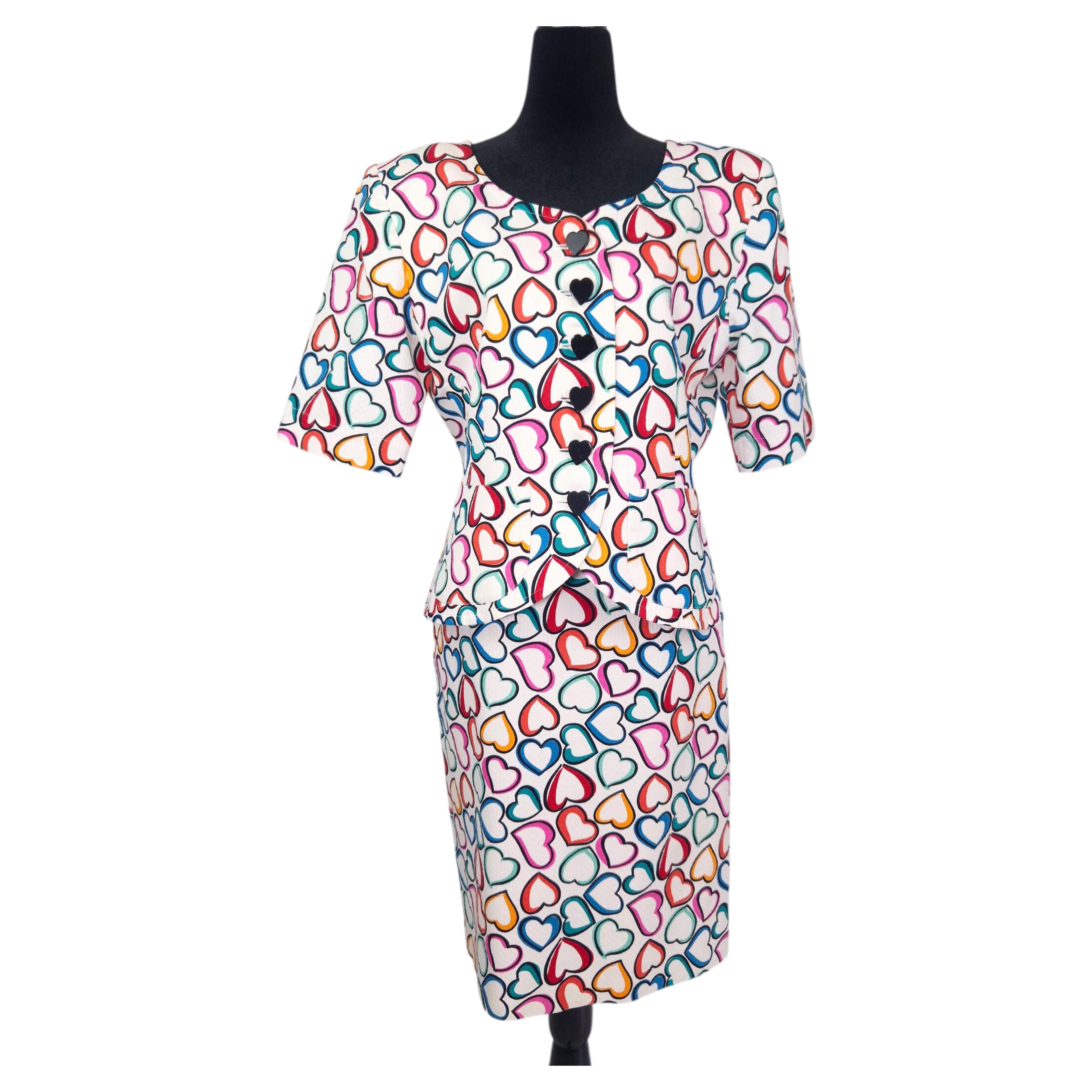 Tailleur mit Herzen Yves Saint Laurent Love s/s 92