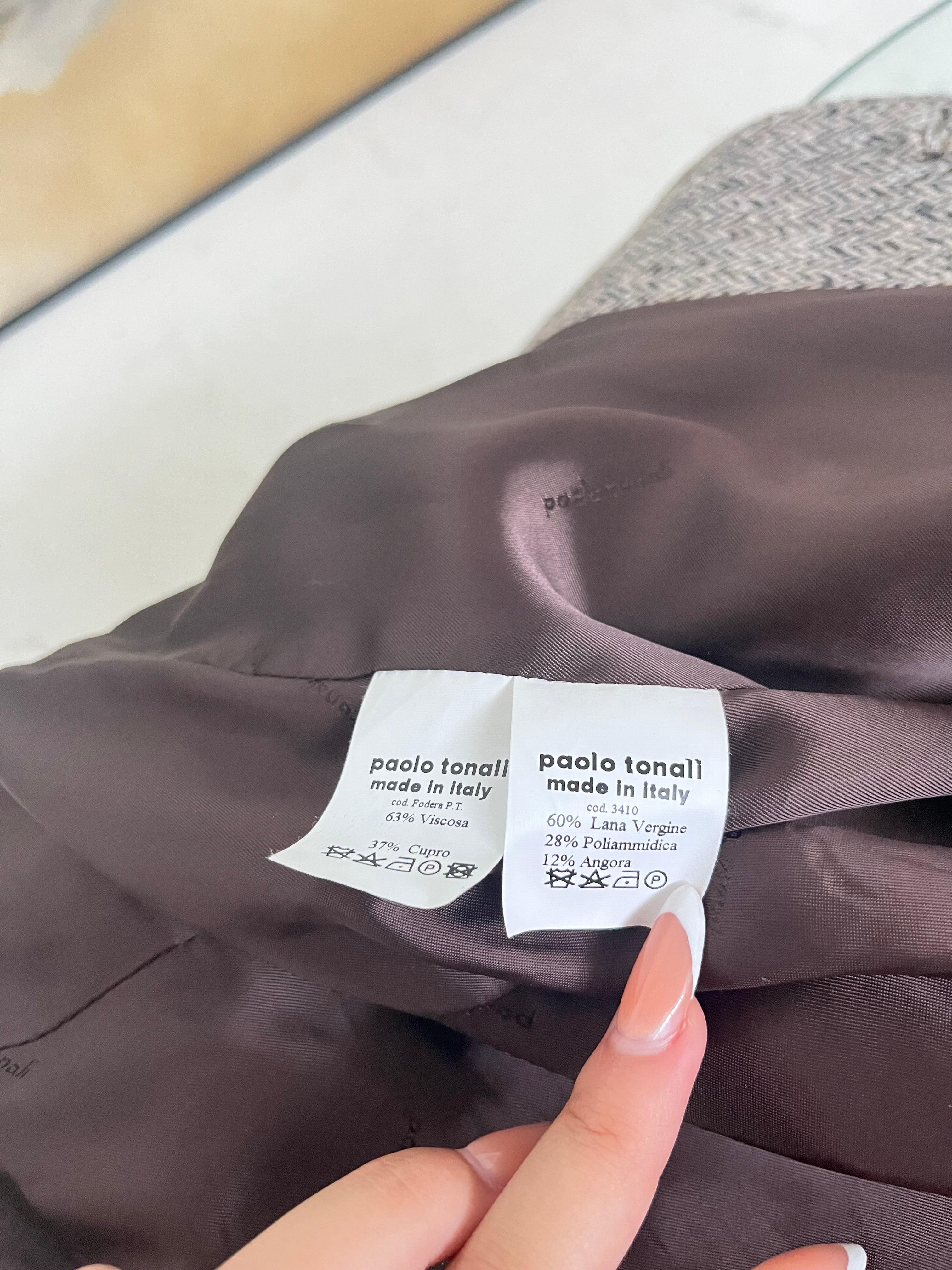 Tailleur vintage di Paolo Tonali grigio For Sale 3