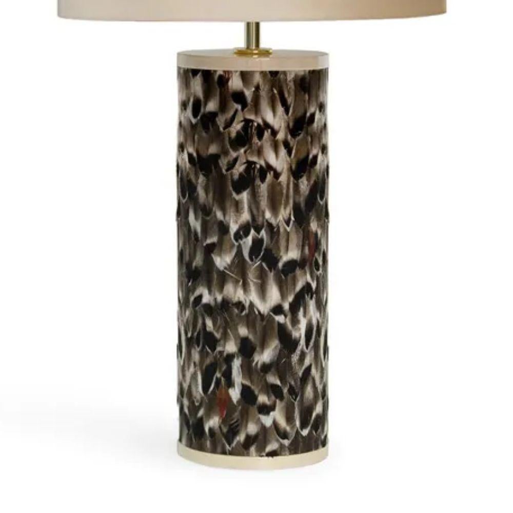 Portuguese Tailor Folie Feather Table Lamp For Sale