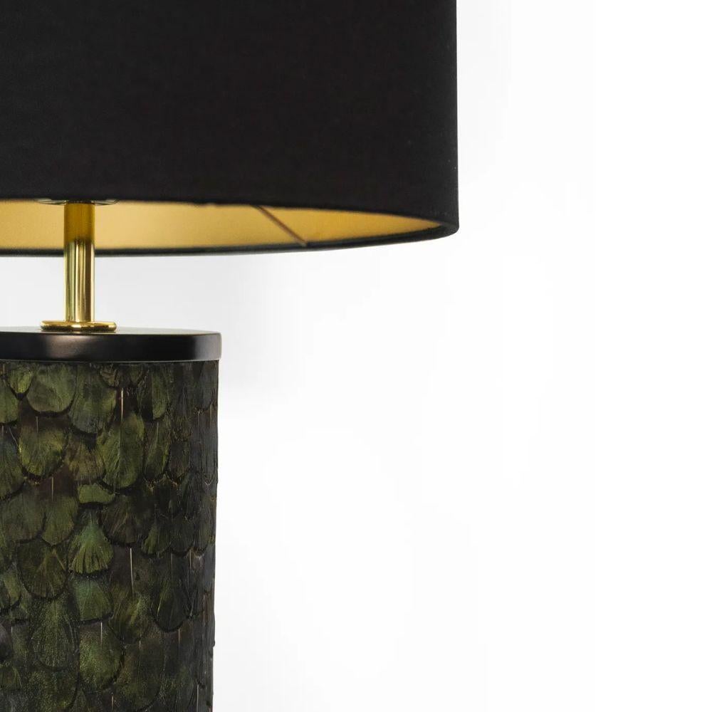 Portoghese Lampada da tavolo con piume di pavone Tailor in vendita