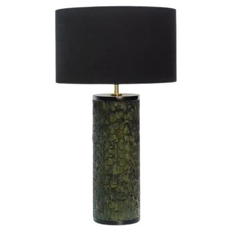 Lampada da tavolo con piume di pavone Tailor in vendita