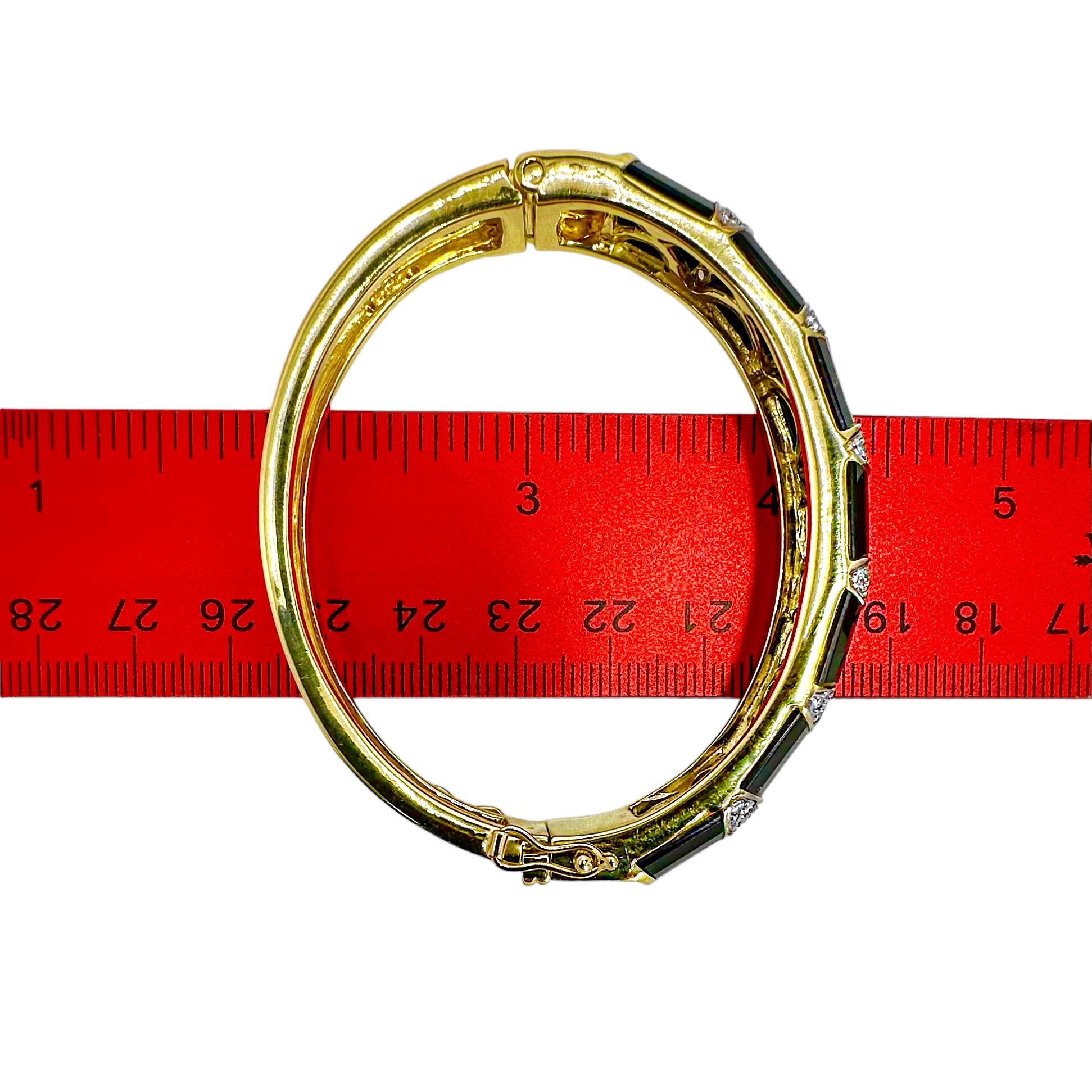 Bracciale sartoriale in oro 18 carati, onice e diamanti di La Triomphe in vendita 5