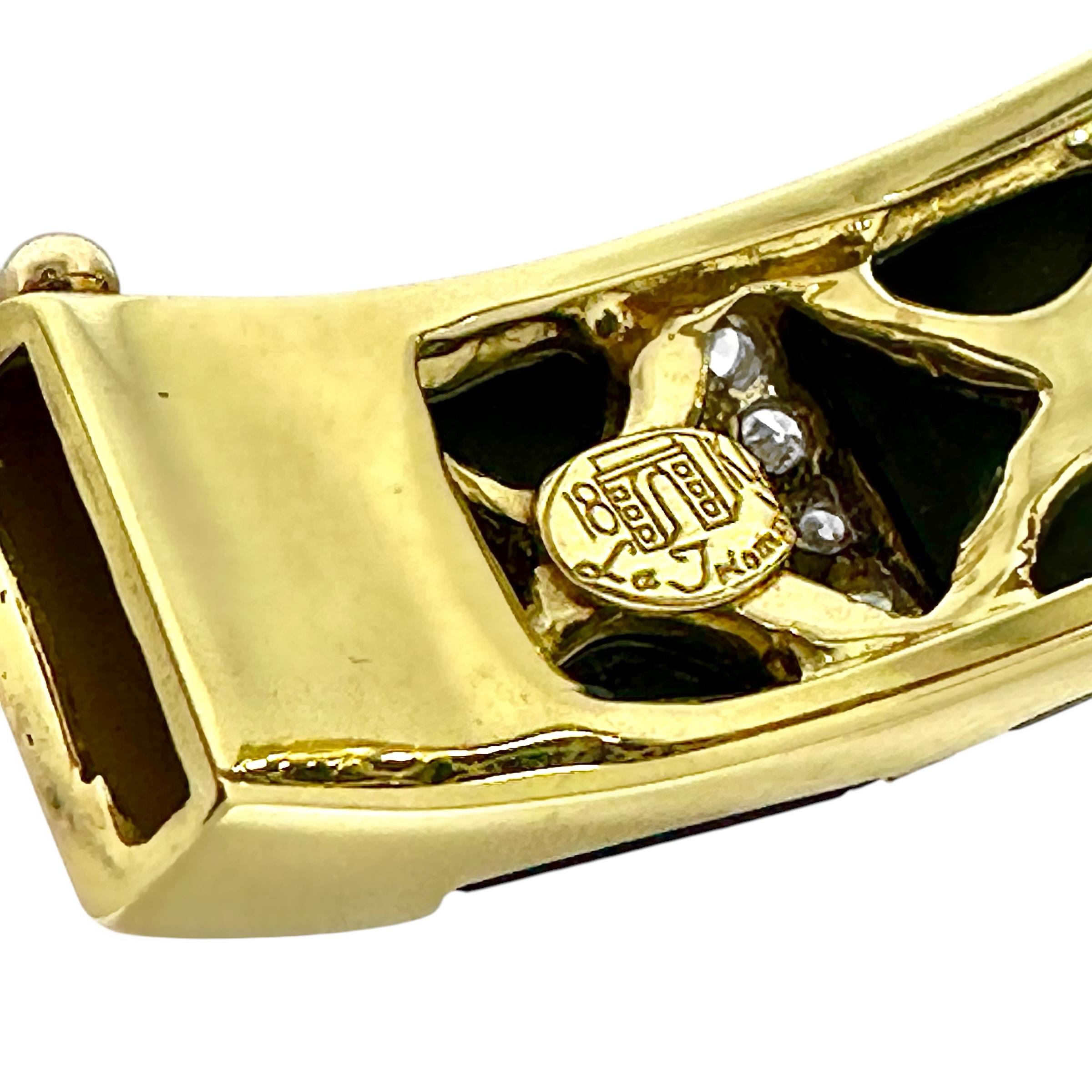 Bracciale sartoriale in oro 18 carati, onice e diamanti di La Triomphe in vendita 2