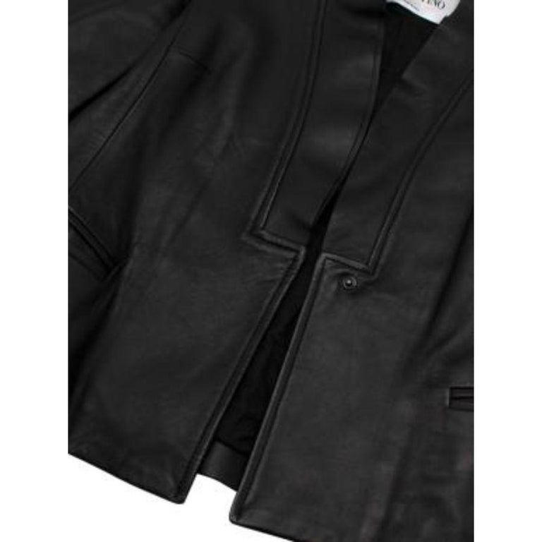 Tailored Black Leather Jacket For Sale at 1stDibs