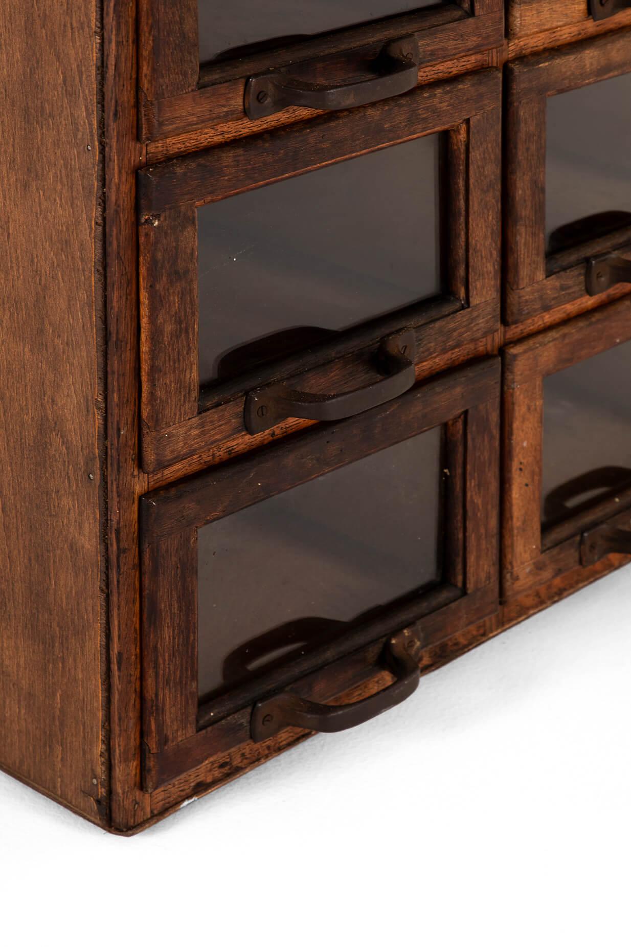 Early 20th Century Tailors Haberdashery Cabinet For Sale