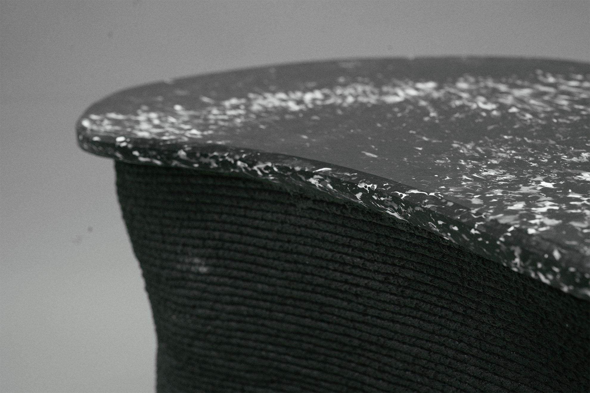 Taisan Bench Single designed by Lowlit Collective

Award Winning Design
Dezeen Award 2022 Furniture Longlist
2023 iF Design Award Public Design

Material
Locally sourced PCR, PIR polypropylene and polyethylene

Tecniques
Heat press, 3D