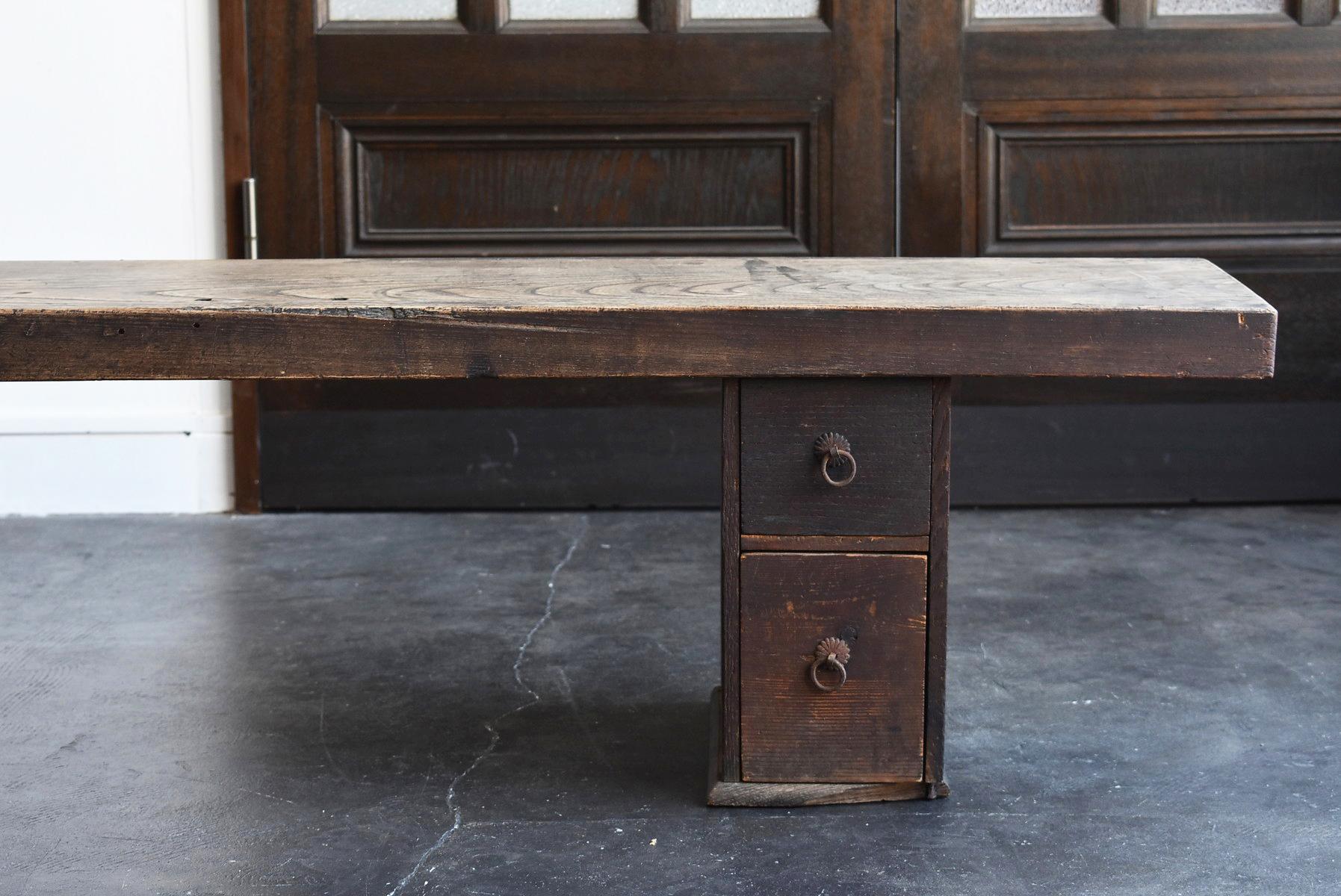 Taisho Era-Early Showa Era Japanese Antique Craftsman's Work Table /Coffee Table 13