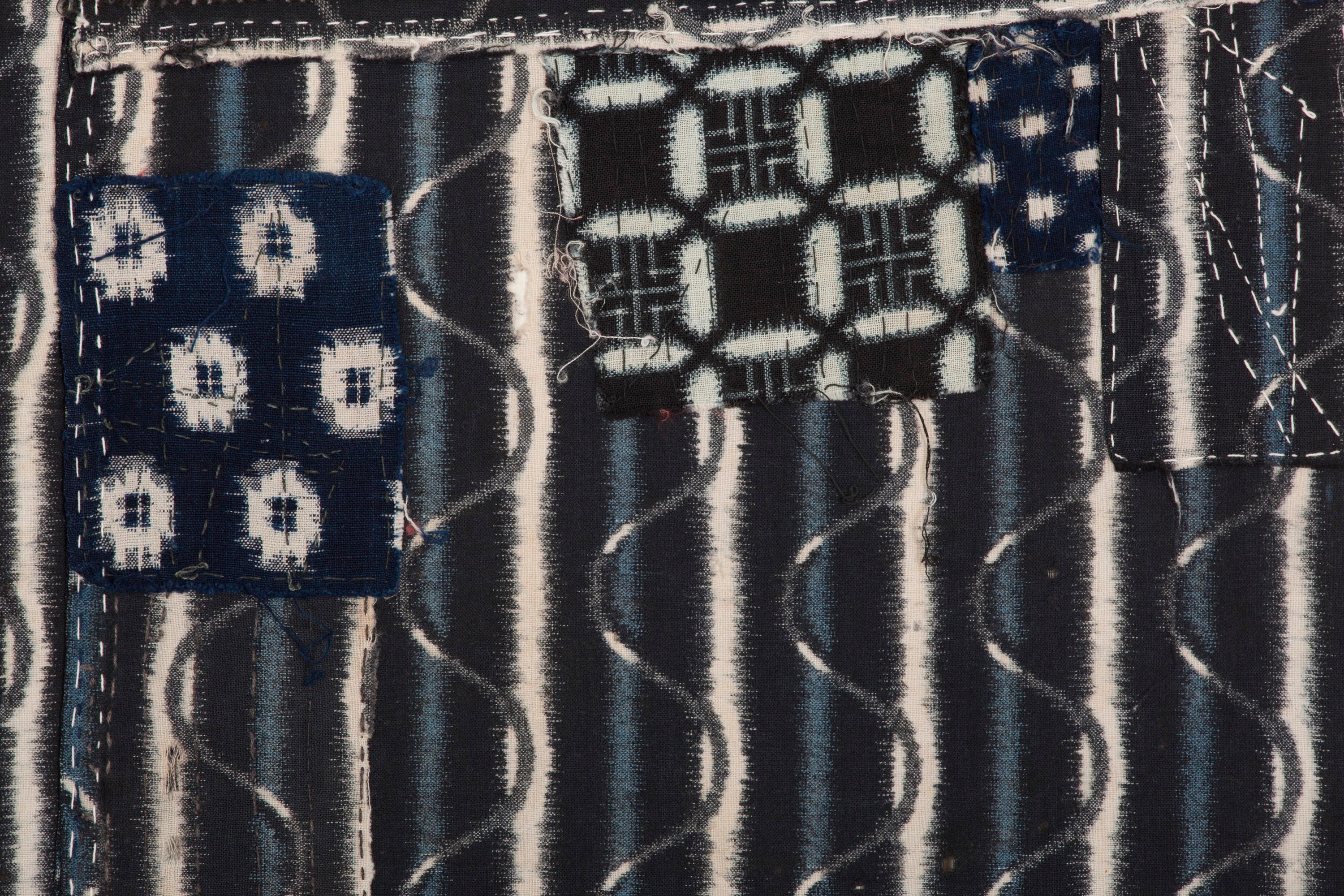 Taisho Era Japanese Kasuri Boro Patchwork Textile 2
