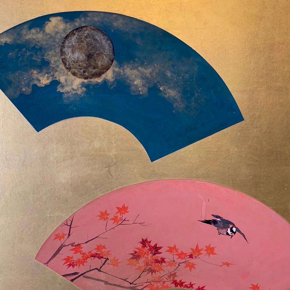 Taisho Golden Fan Screen For Sale 2