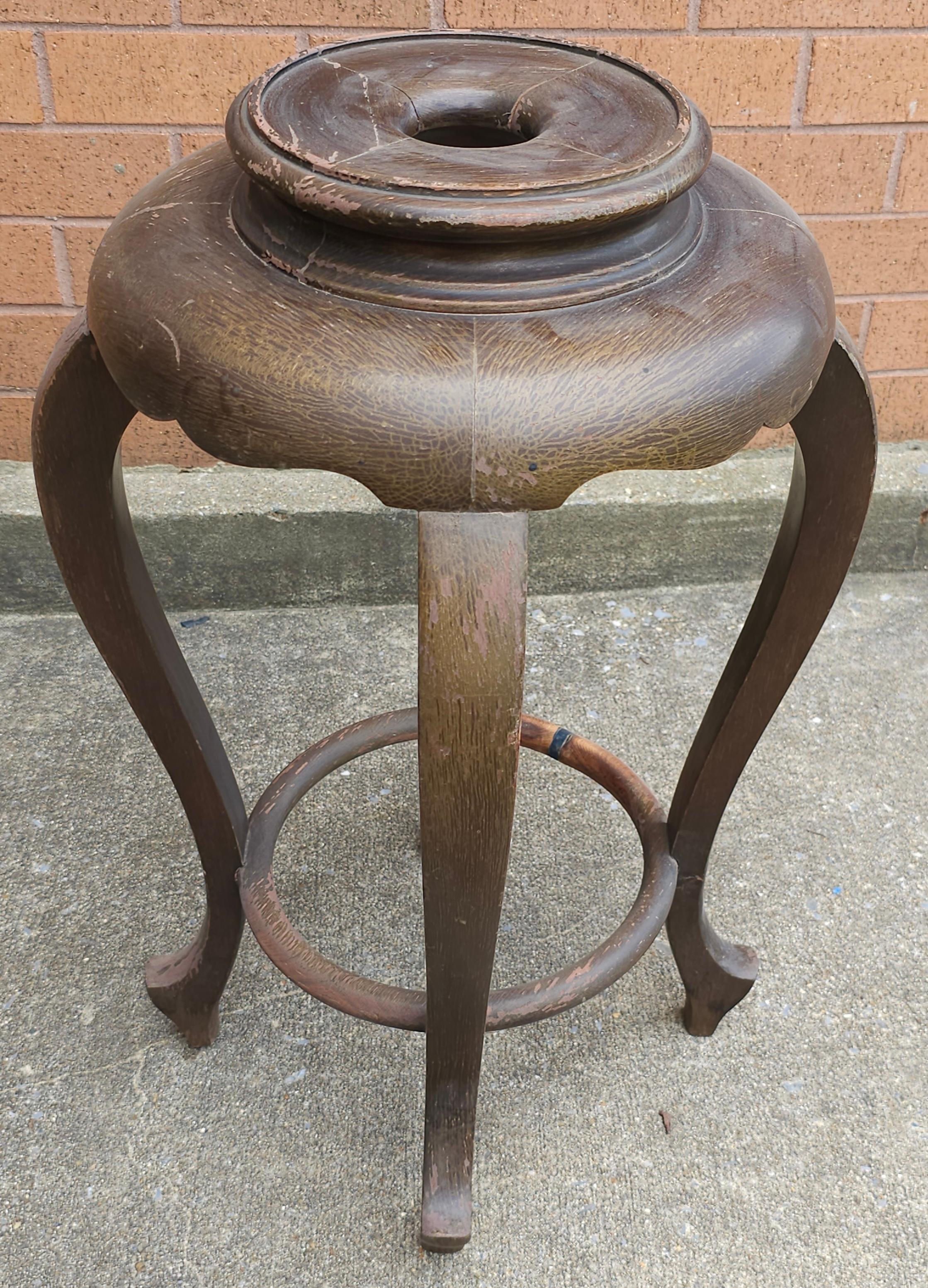 Anglo-Japanese  Taisho Period Japanese Stained Wood Stand  For Sale