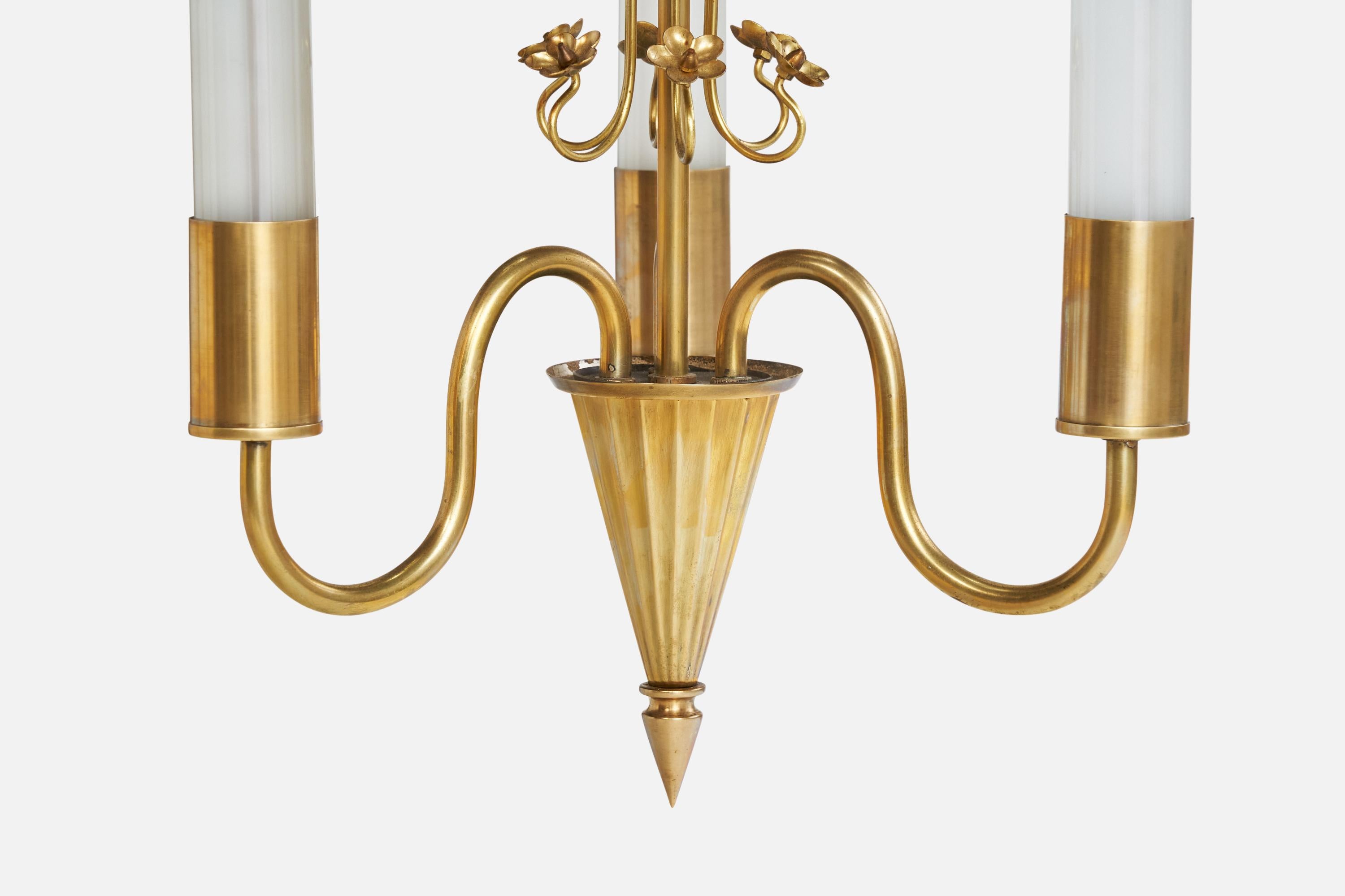 Taito Oy, Lampadario, Ottone, Finlandia, anni '30 in vendita 1