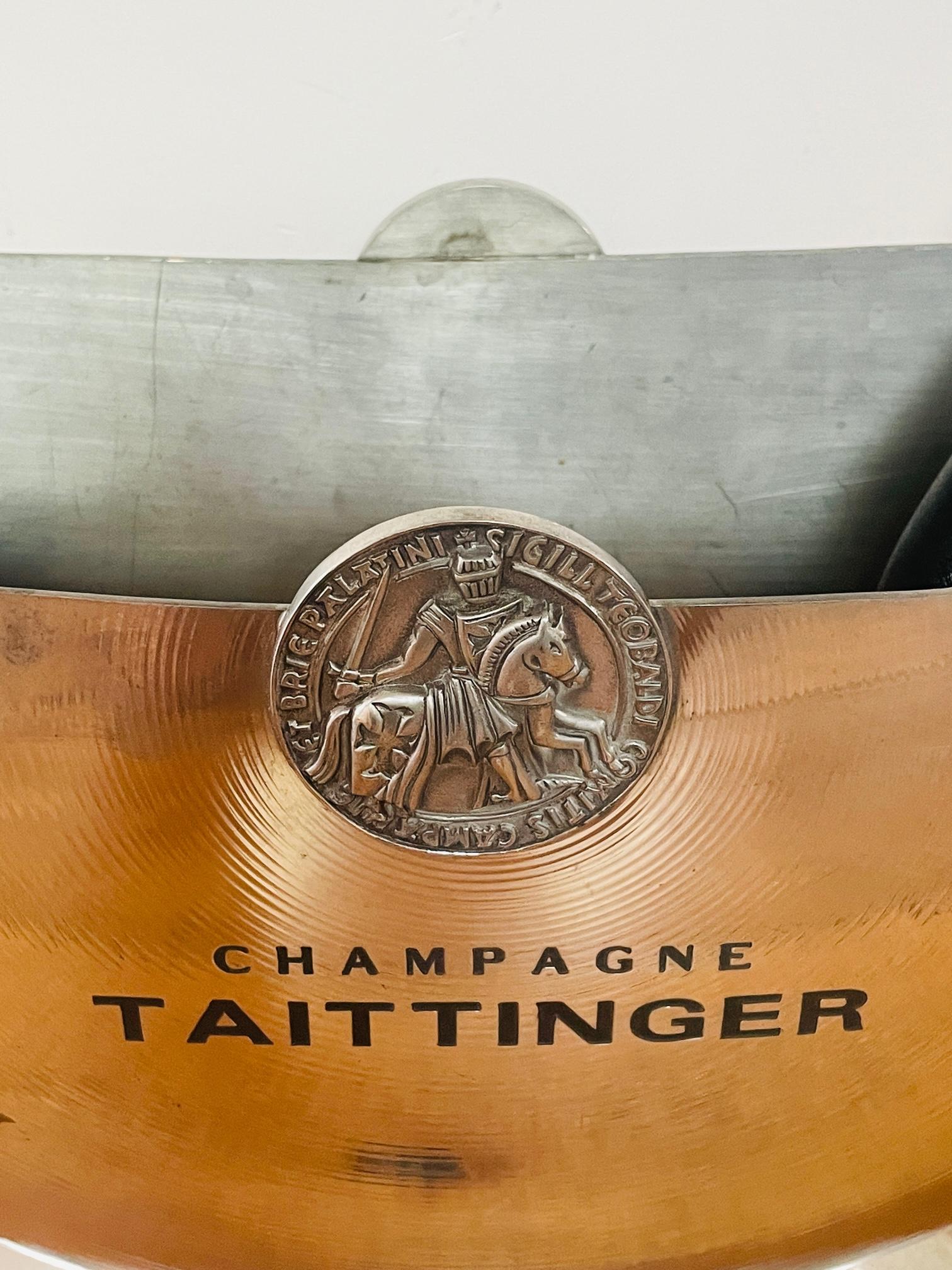Taittinger half-moon Champagne bowl. Beautiful pewter champagne cooler by Etain 3