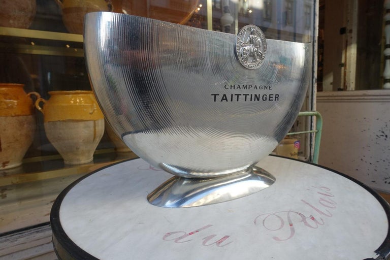 French Tattnger Champagne Bucket Rbbed Alumnum ce - Etsy