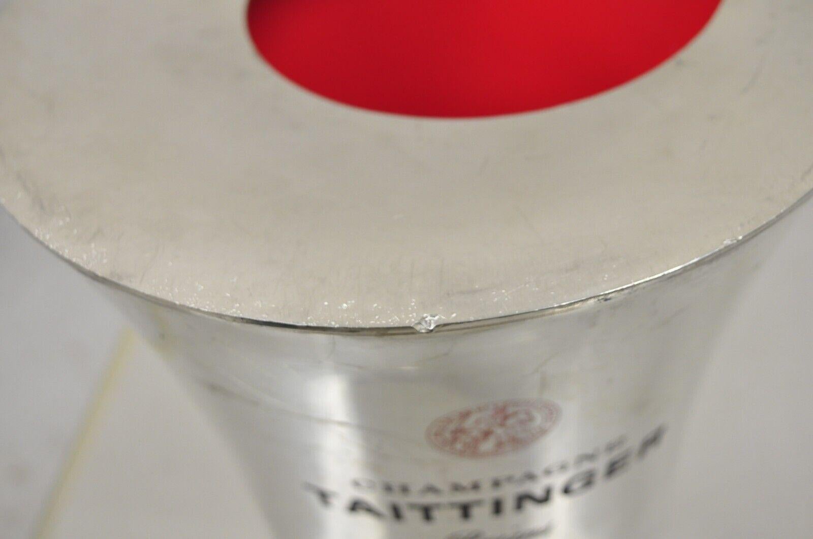 Moderne Seau à glace à champagne et champagne en aluminium poli de Reims par Etain en vente