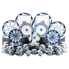 Taitu Italian Designer China Dinner Service, by Emilio Bergamin, Origami Pattern