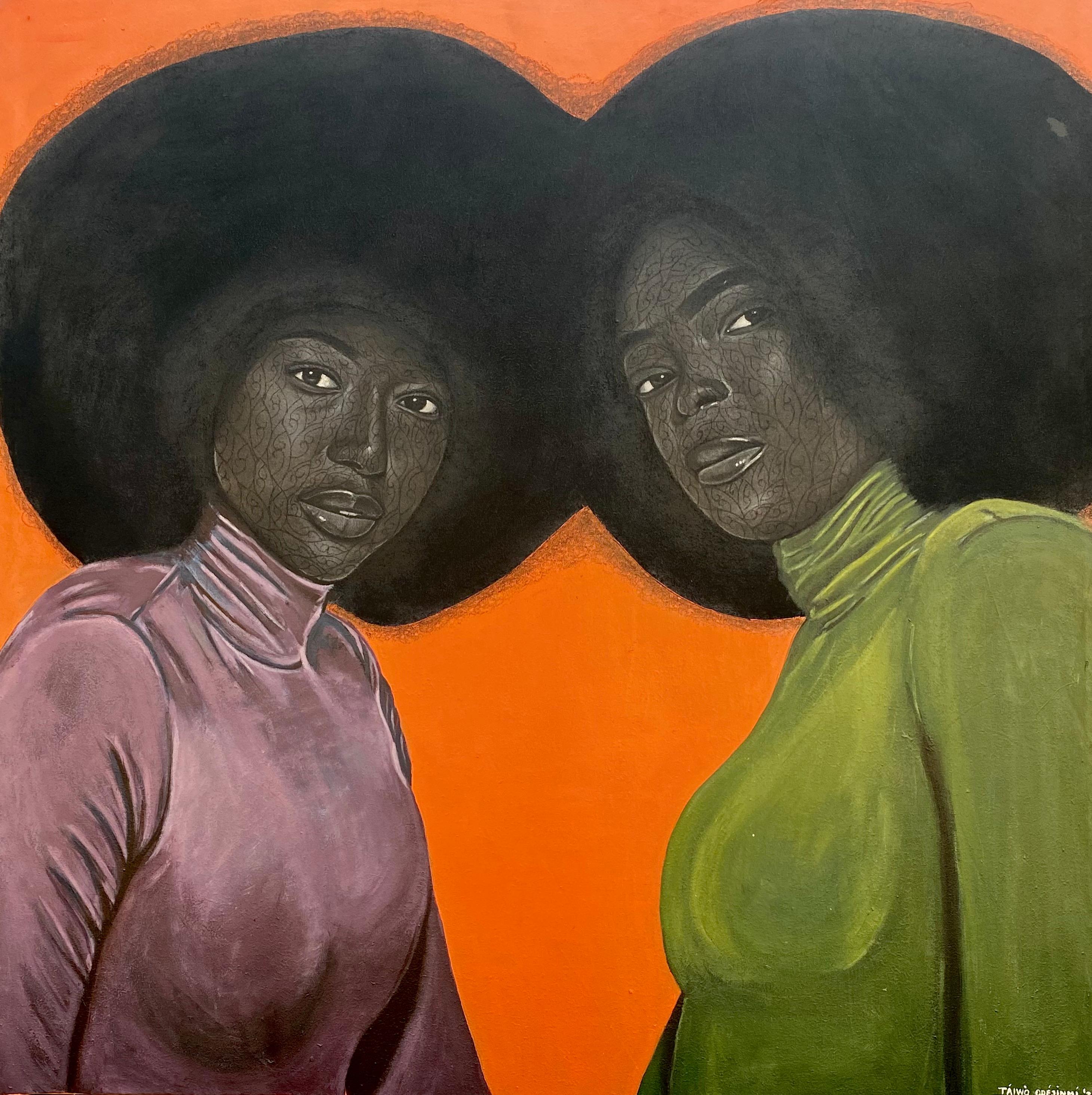 Un lien entre sœurs (Soul Sister 2) - Mixed Media Art de Taiwo Odejinmi