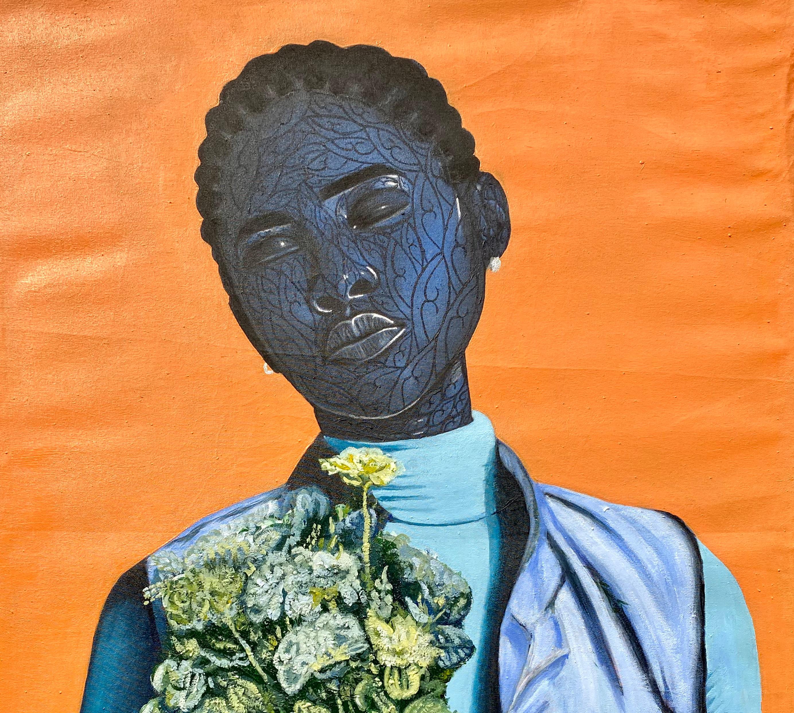 Innerer Frieden – Painting von Taiwo Odejinmi