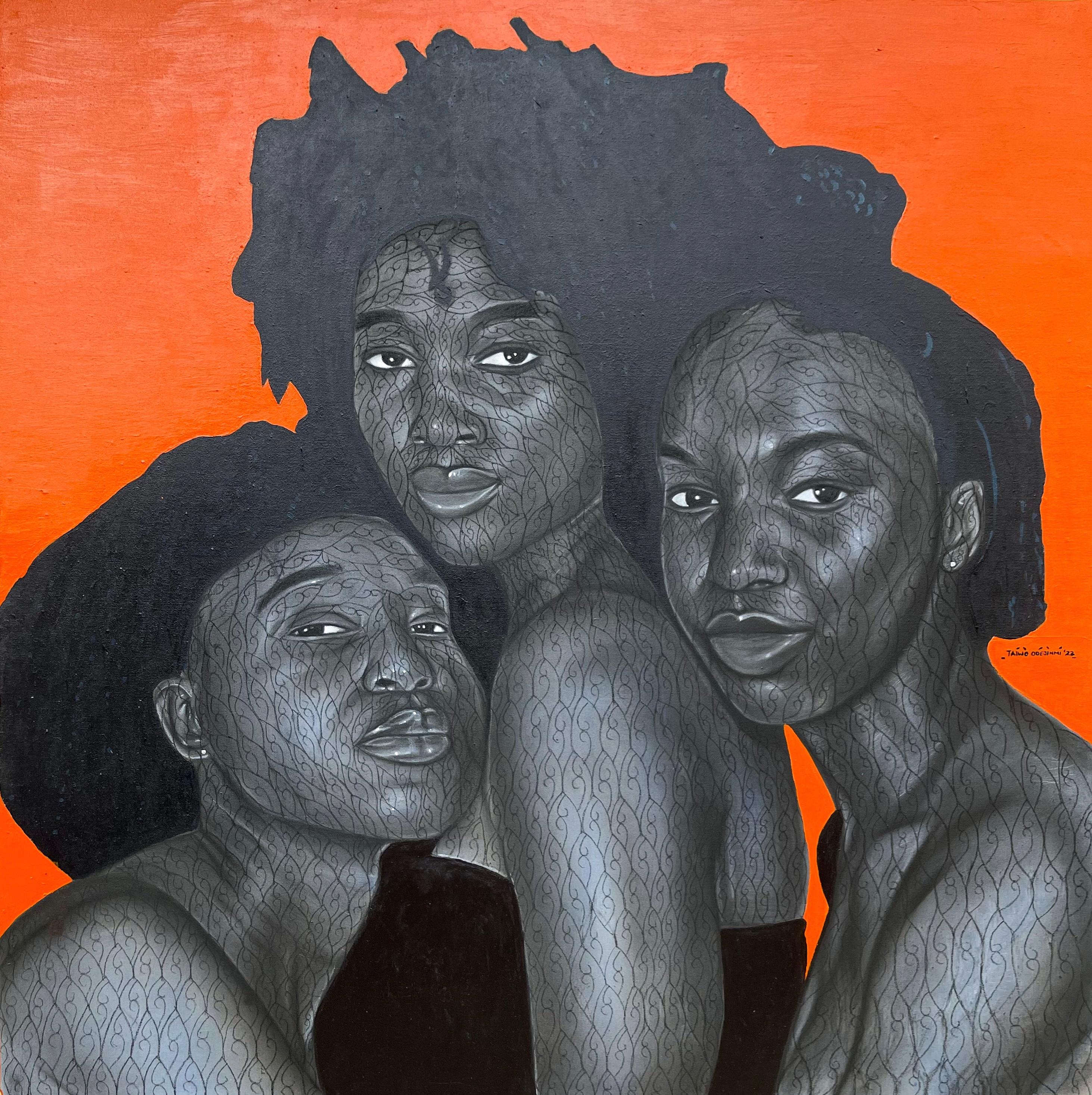 Taiwo Odejinmi Portrait Painting - Sisterhood (The Love We Share) 3