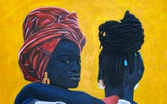 Sorellanza: L'amore che condividiamo - Tecnica mista su tela, arte contemporanea