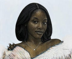 Beautiful Angel -21. Jahrhundert, Zeitgenössisch, Figuratives Porträt, Afrika, Frauen