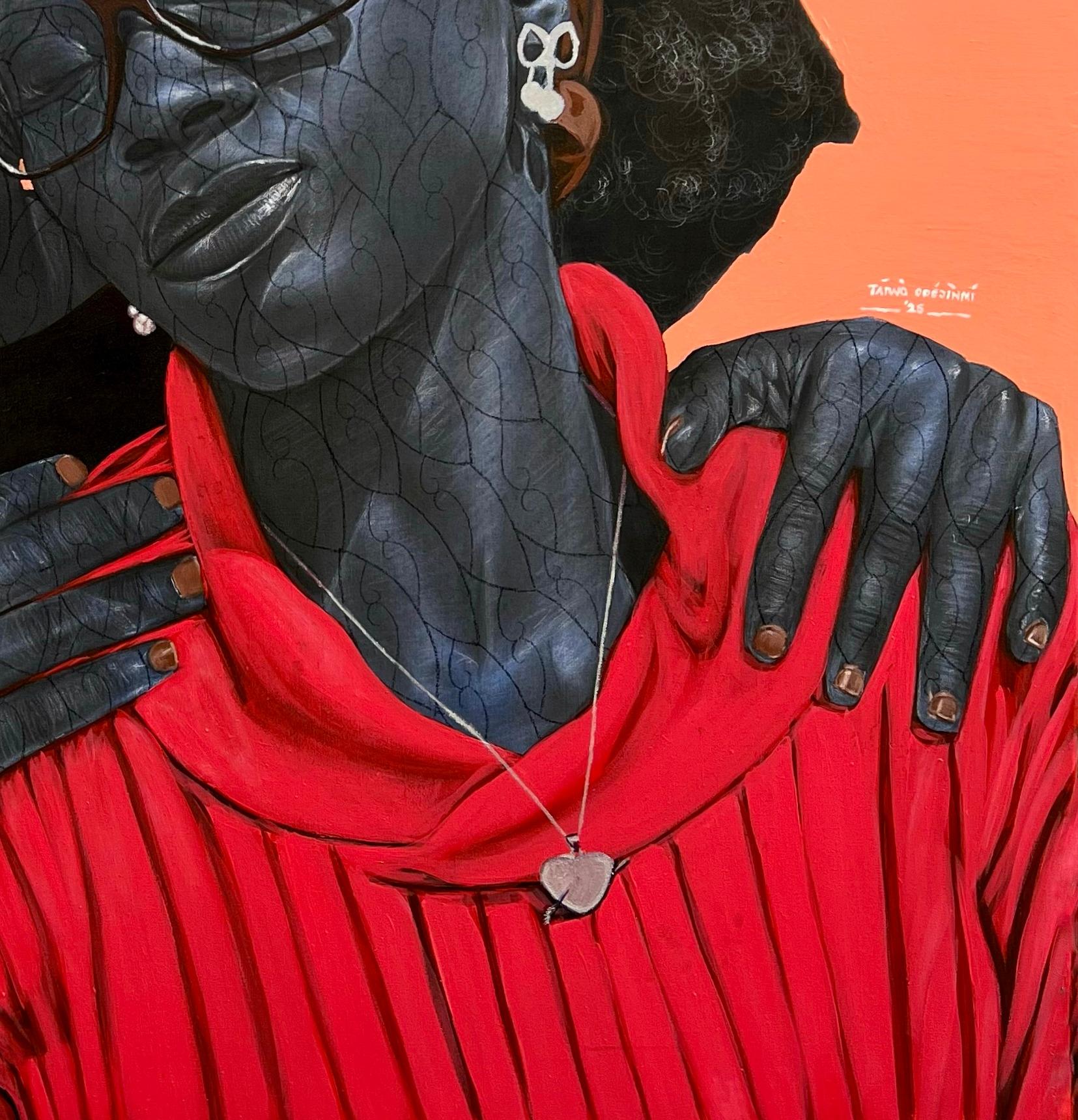 Compagni di contemplazione  -21° secolo, Contemporaneo, Ritratto figurativo di donna in vendita 1