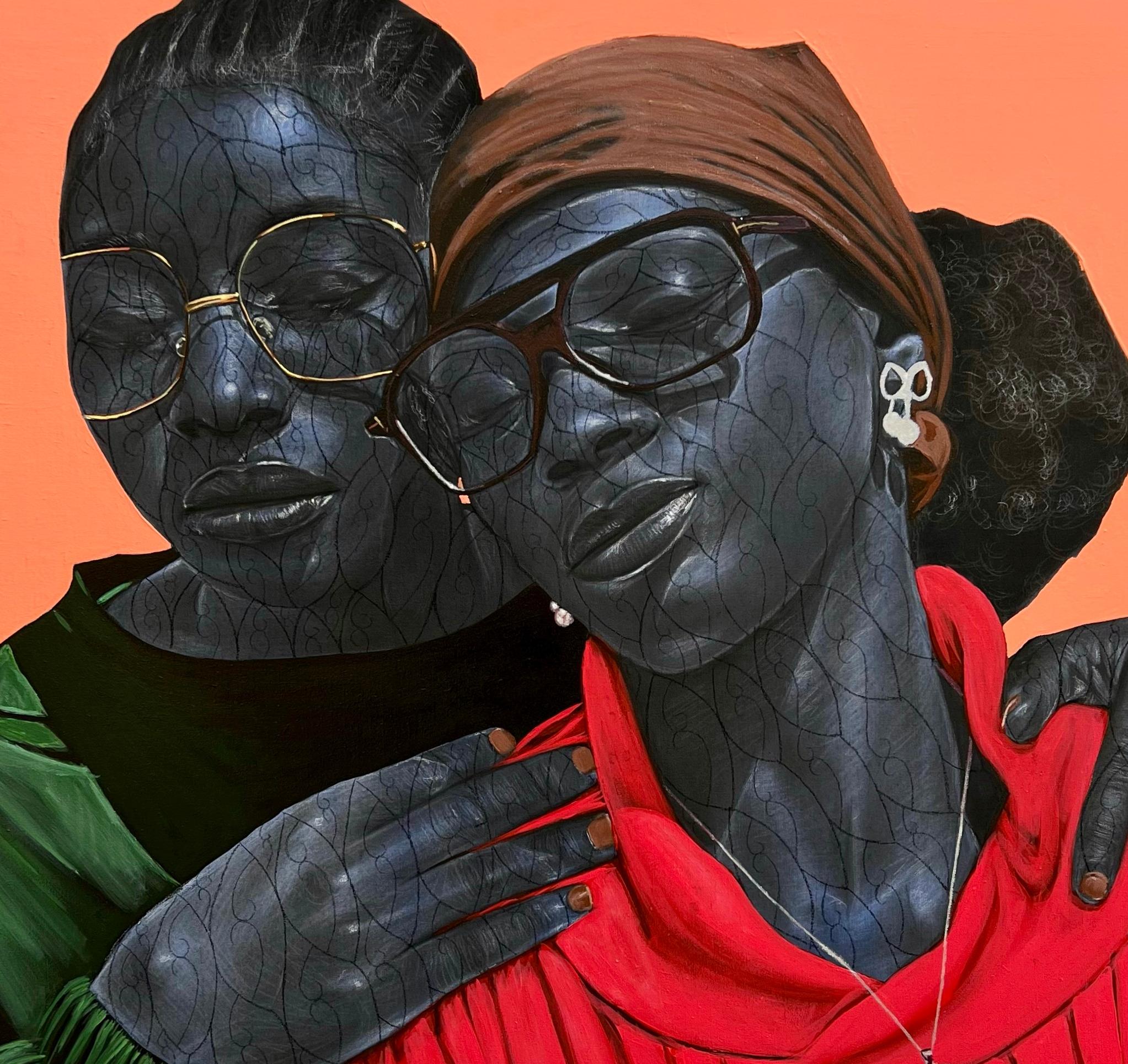 Compagni di contemplazione  -21° secolo, Contemporaneo, Ritratto figurativo di donna in vendita 2