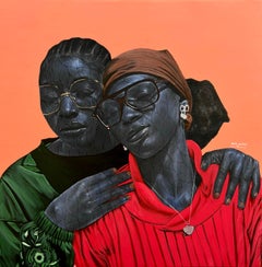 Compañeros Contemplativos  -Siglo XXI, Contemporáneo, Retrato Figurativo Mujer