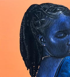 Abbracciare la quiete -21° secolo, Contemporaneo, Ritratto figurativo, Donna