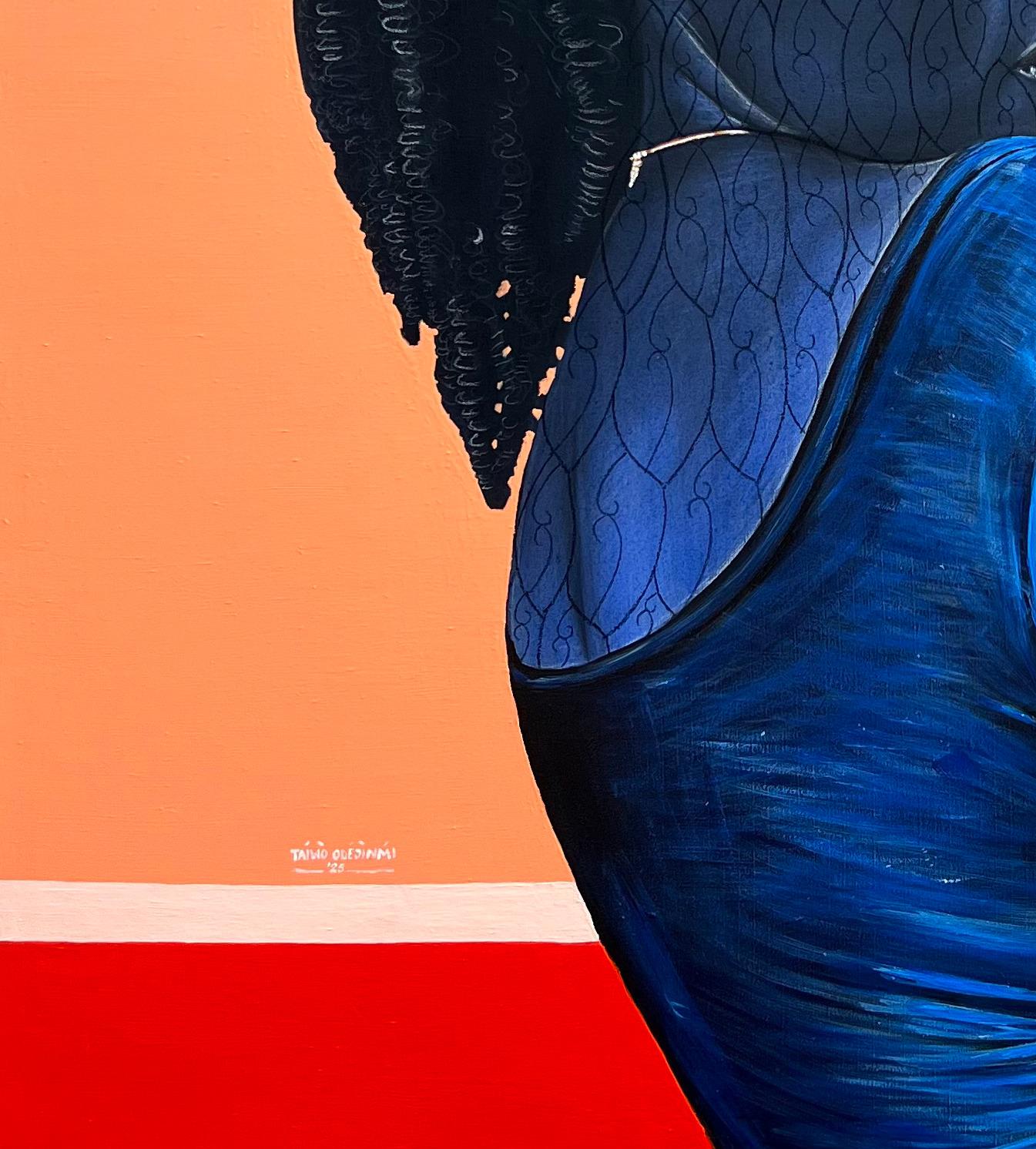 Abbracciare la quiete  -21° secolo, Contemporaneo, Ritratto figurativo, Donna in vendita 2